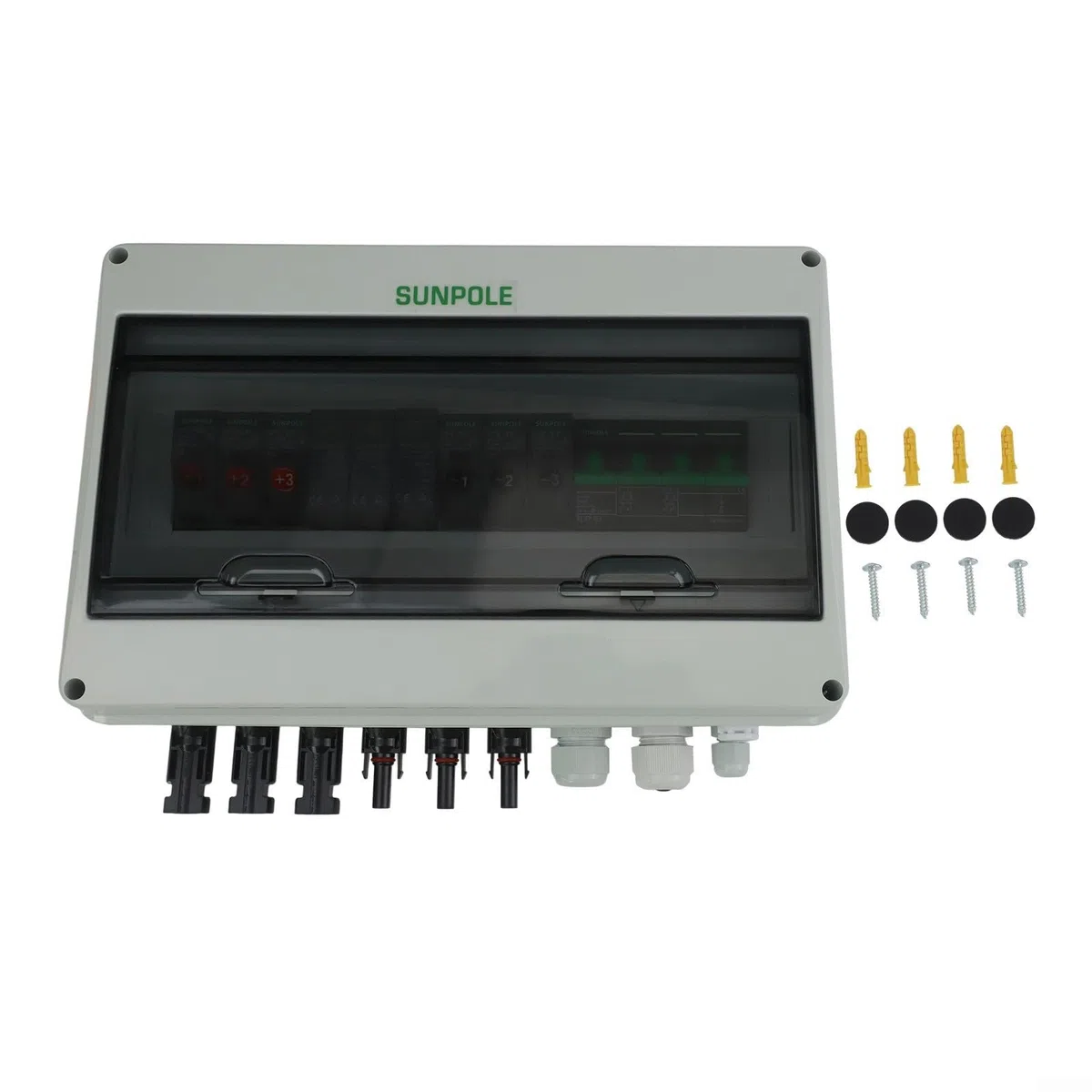 3 In 1 Out 1000 V Solar PV Combiner Box für Schutz, IP65 wasserdicht, DC-Verbindungskasten für Photovoltaik-Anlagen im Außenbereich