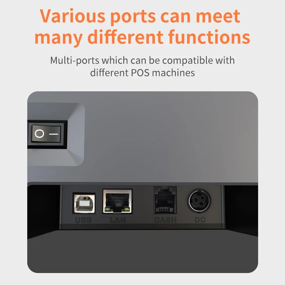 Bisofice Bondrucker 80mm unterstützt automatisches Schneiden, ESC/POS, (220 mm/s, USB + Ethernet-Anschluss)