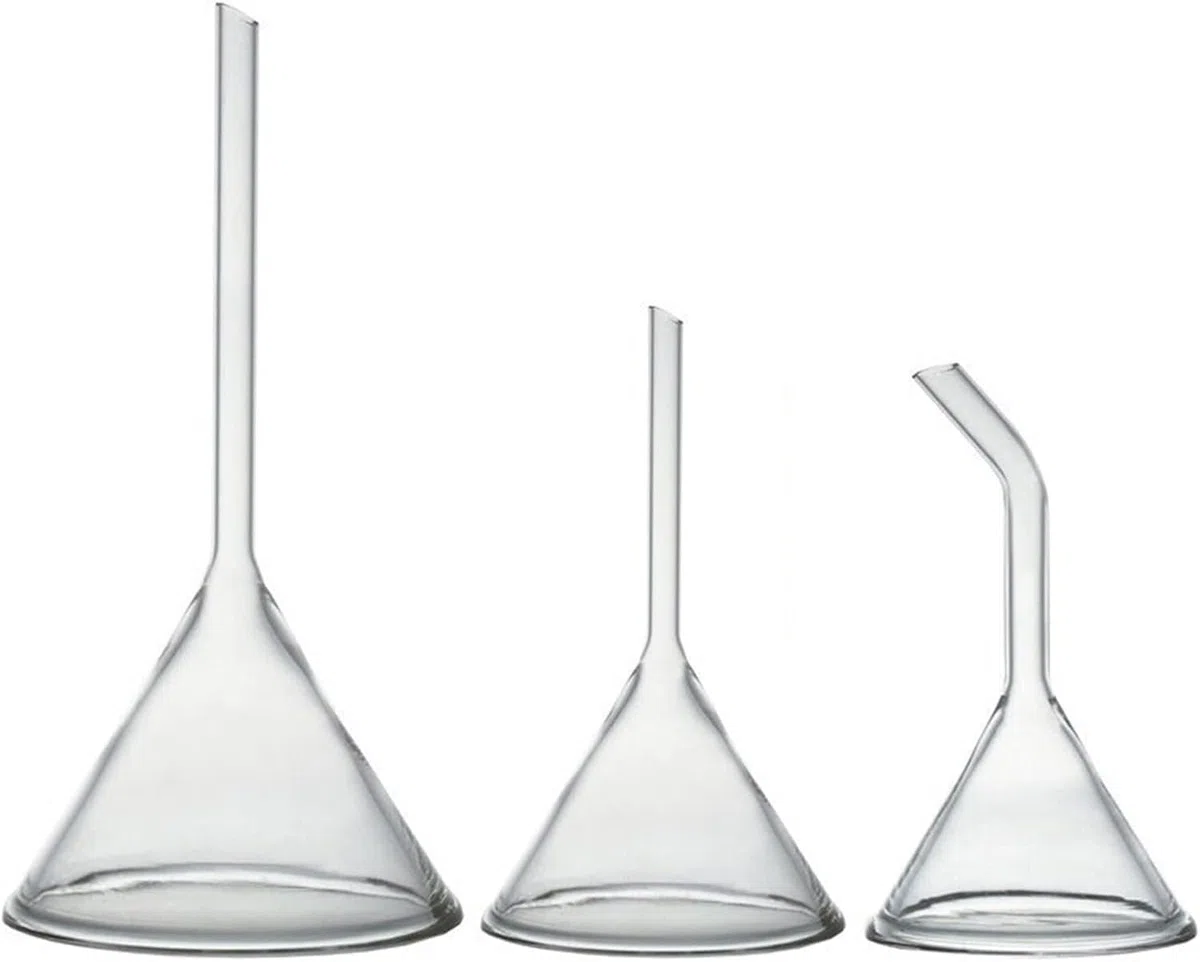 120 mm kurzer Stieltrichter, Glastrichter, Borosilikatglas 3.3, Labortrichter mit Schwerer Wand – 1 Stück