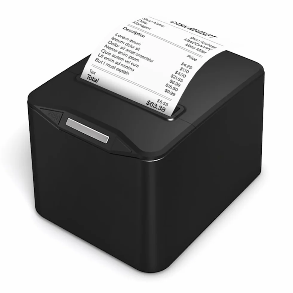 Bisofice Bondrucker 80mm unterstützt automatisches Schneiden, ESC/POS, (220 mm/s, USB + Ethernet-Anschluss)
