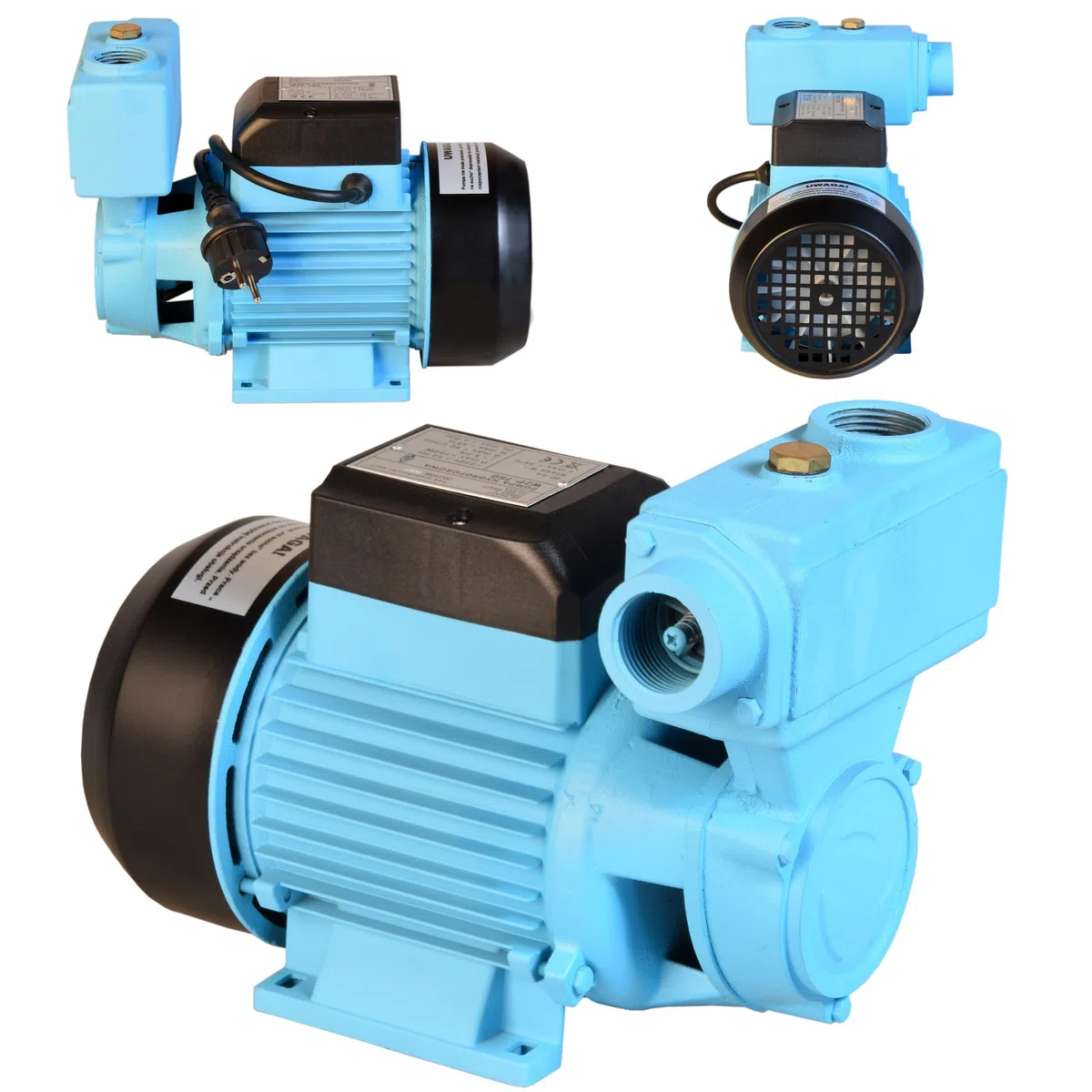 Wasserpumpe WZP 750 (750 W, 3000 l/h Förderleistung, 55m Förderhöhe) - für Sauberes Wasser - Hauswasserwerk Gartenpumpe Bewässerungspumpe Regenwasserpumpe