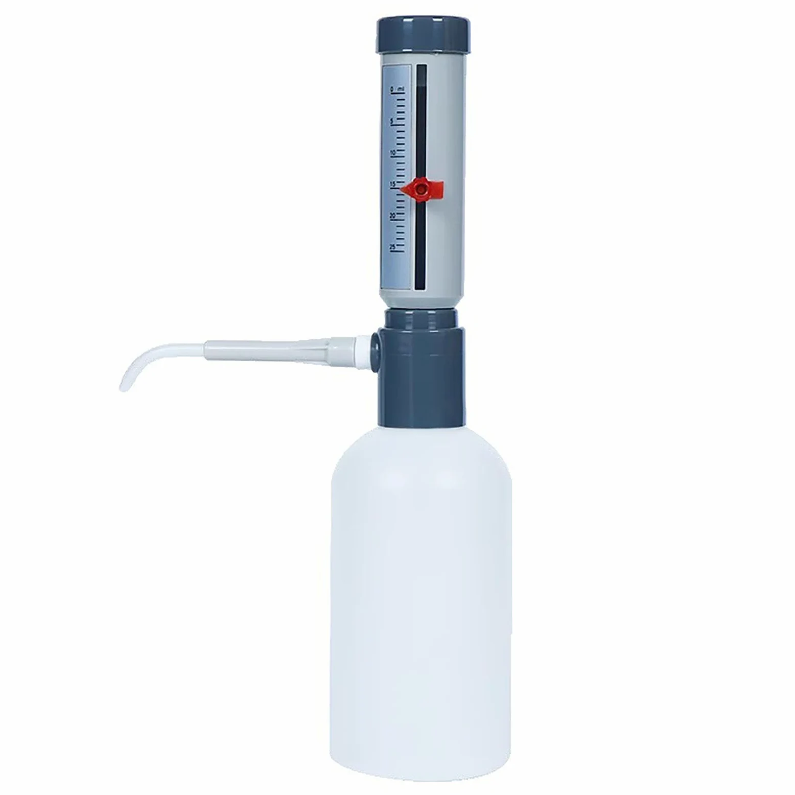MObyat Flaschenaufsatz-Dispenser Mit Hülse, Verstellbare Laborpipetten Von 0–25 Ml, Mit 1000-ml-Reagenzflasche Aus Kunststoff, Präziser Skala, Einfacher Und Präziser Dosierung Ohne Tropfenbildung