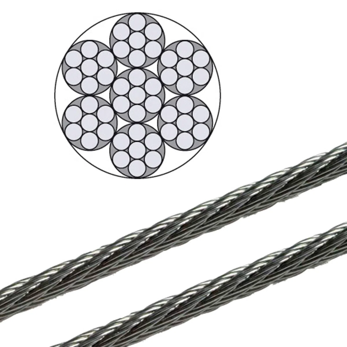 250 Meter - 1,5mm Edelstahldrahtseil 7x7 V4A Inox rostfrei Drahtseil Stahlseil Geländerseil