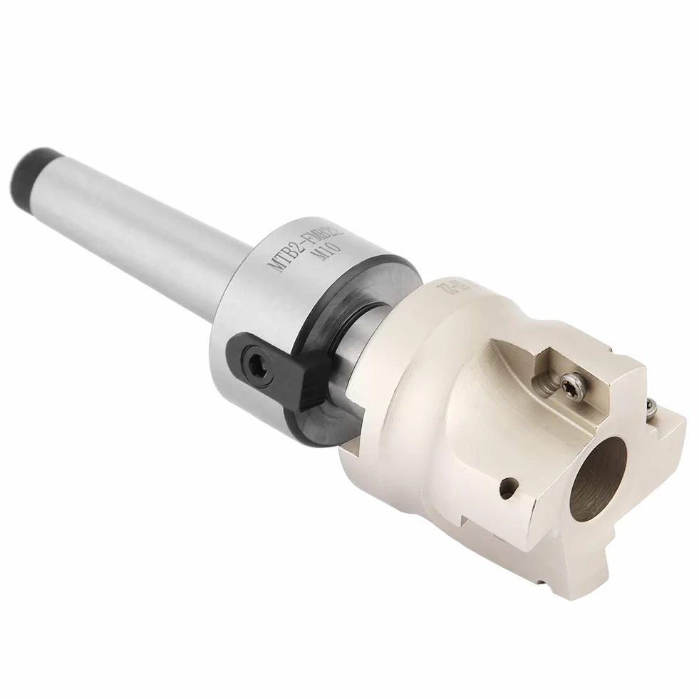 Brilluxa Fräskopf, Planfräser Halter MT2 FMB22 400R 50 22 CNC, APMT1604 10-Stück Wendeschneidplatten, Facing Cutter Endfräser Aufnahme für CNC Fräsmaschine Metallbearbeitung