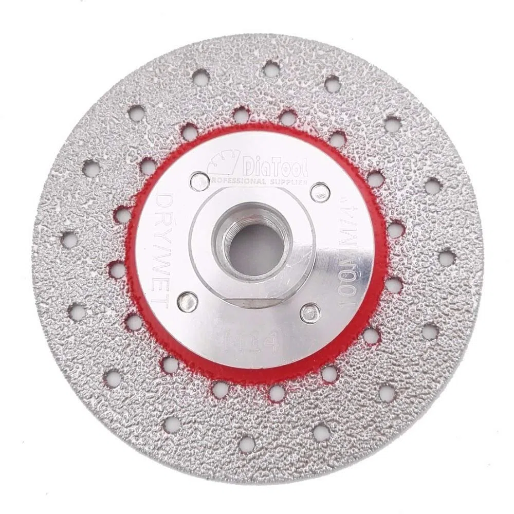 Doppelseitige vakuumgelöteten Diamant-Ausschnitt-Schleifscheibe M14 Gewindeschneid Shaping Polierstein Porzellan Räder Schleifscheibe (Color : 125mm, Size : 2pcs)