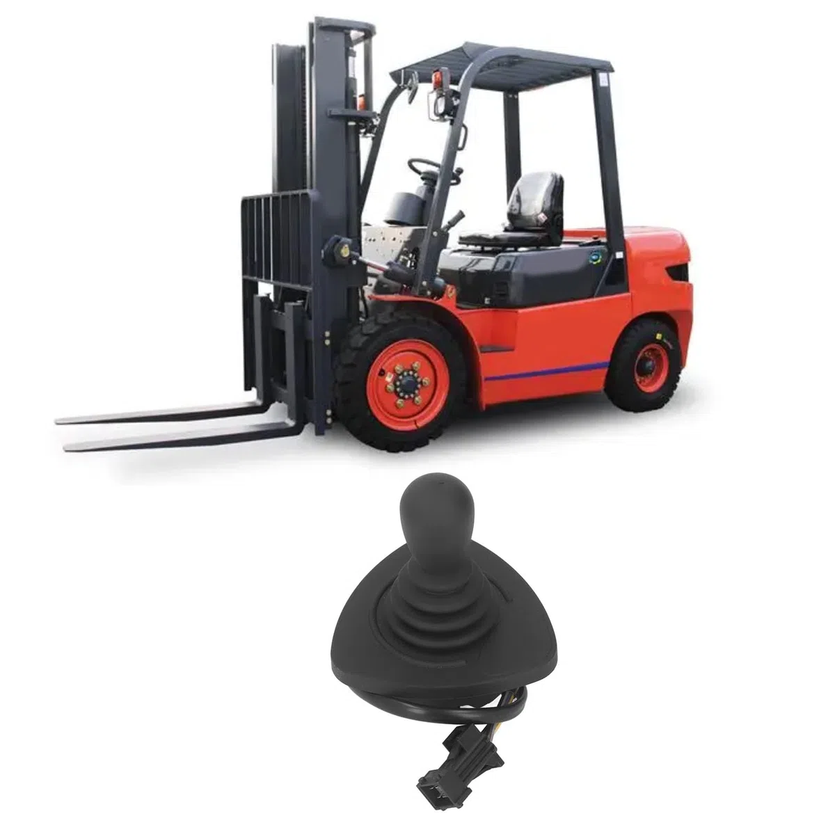 Gabelstapler Joystick Universalgriff Legierter Stahl Alterungsbeständig Präzise Steuerung für Traktor Holzspalter Maschinen Universal Joystick Steuerhebel