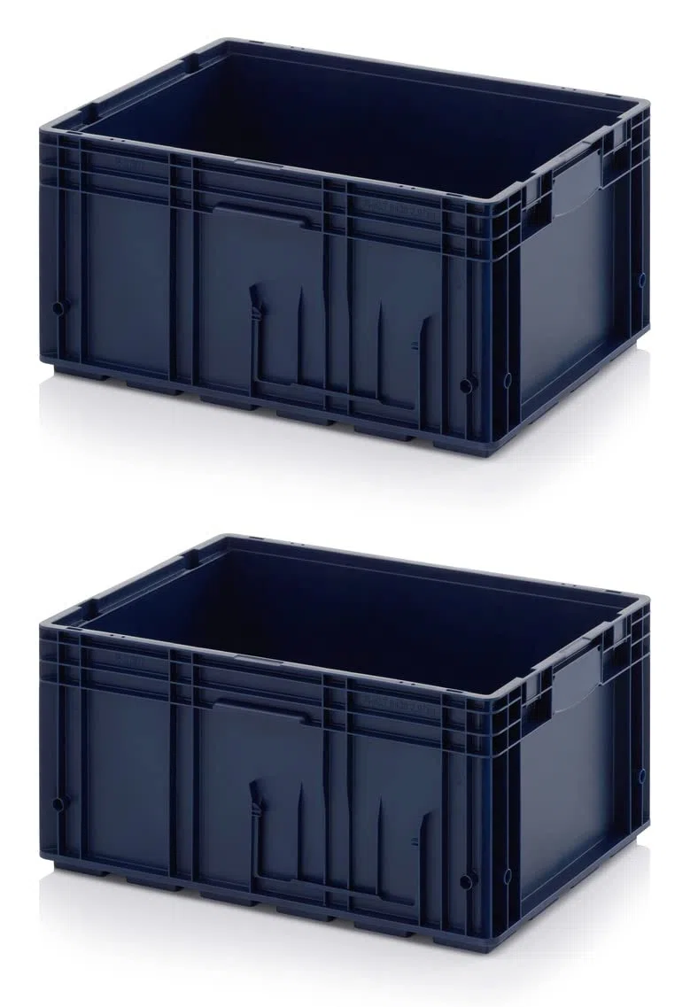 2x R-KLT Behälter 60 x 40 x 28 * Kleinladungsträger blau 60x40x28 Eurobehälter Industrie KLT 6429