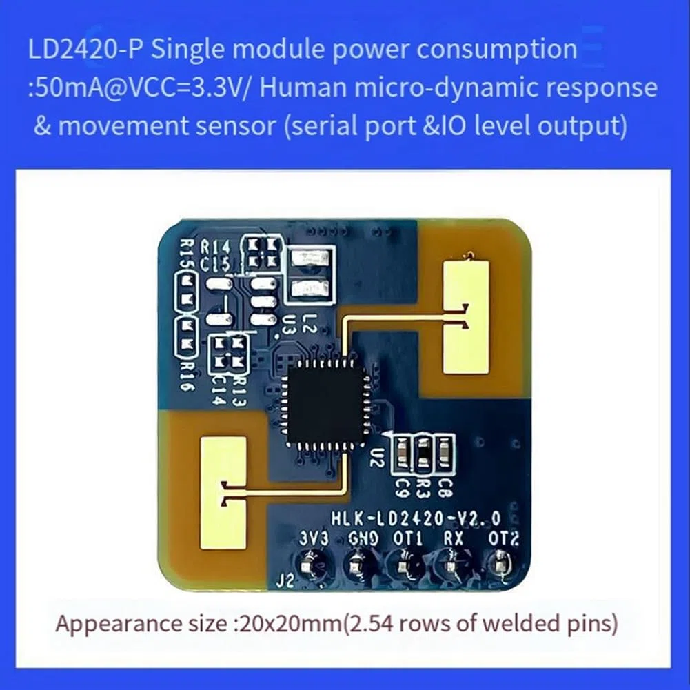 Jevina 1 Stück 24G MmWave LD2420 Human Presence Radar Sensor Induktionsmodul Human Presence Radar Sensor