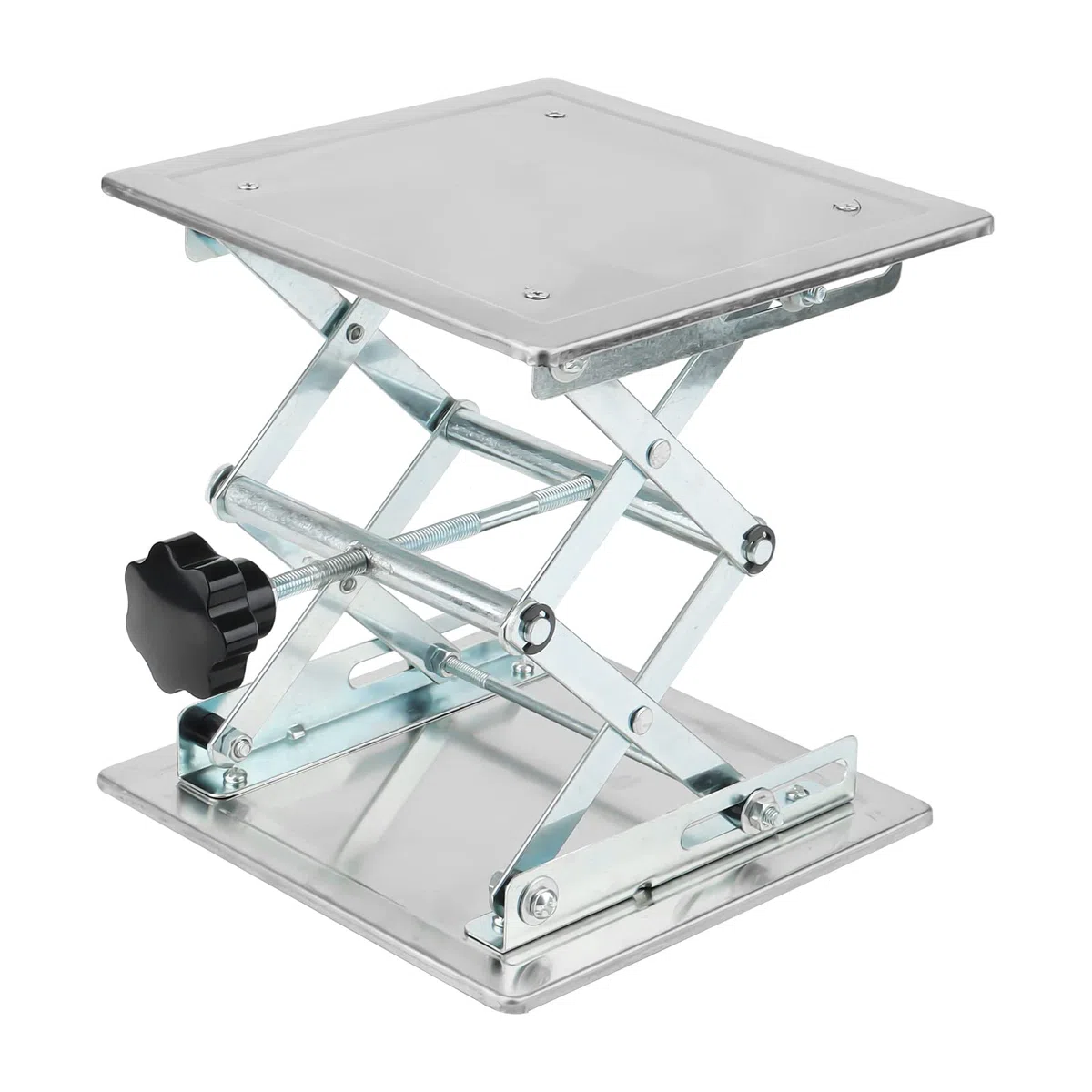 200 x 200 mm Laborscherenwagenheber, Laborwagenständer, Scherenhebebühne Hebebühne Höhe von 85 mm bis 280 mm, 1,5 kg
