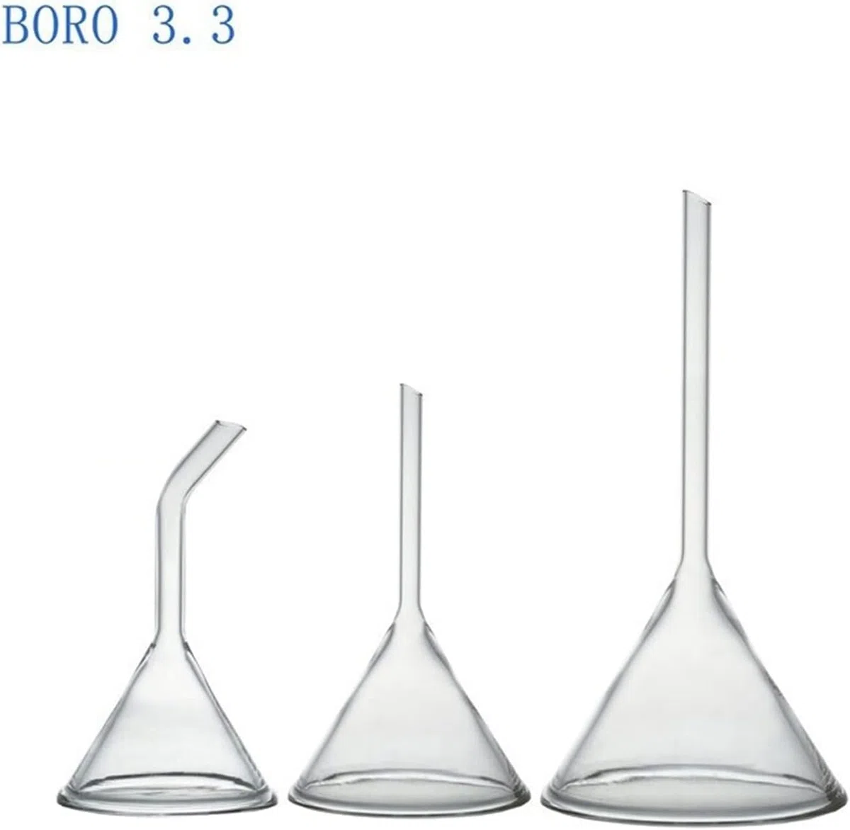120 mm kurzer Stieltrichter, Glastrichter, Borosilikatglas 3.3, Labortrichter mit Schwerer Wand – 1 Stück