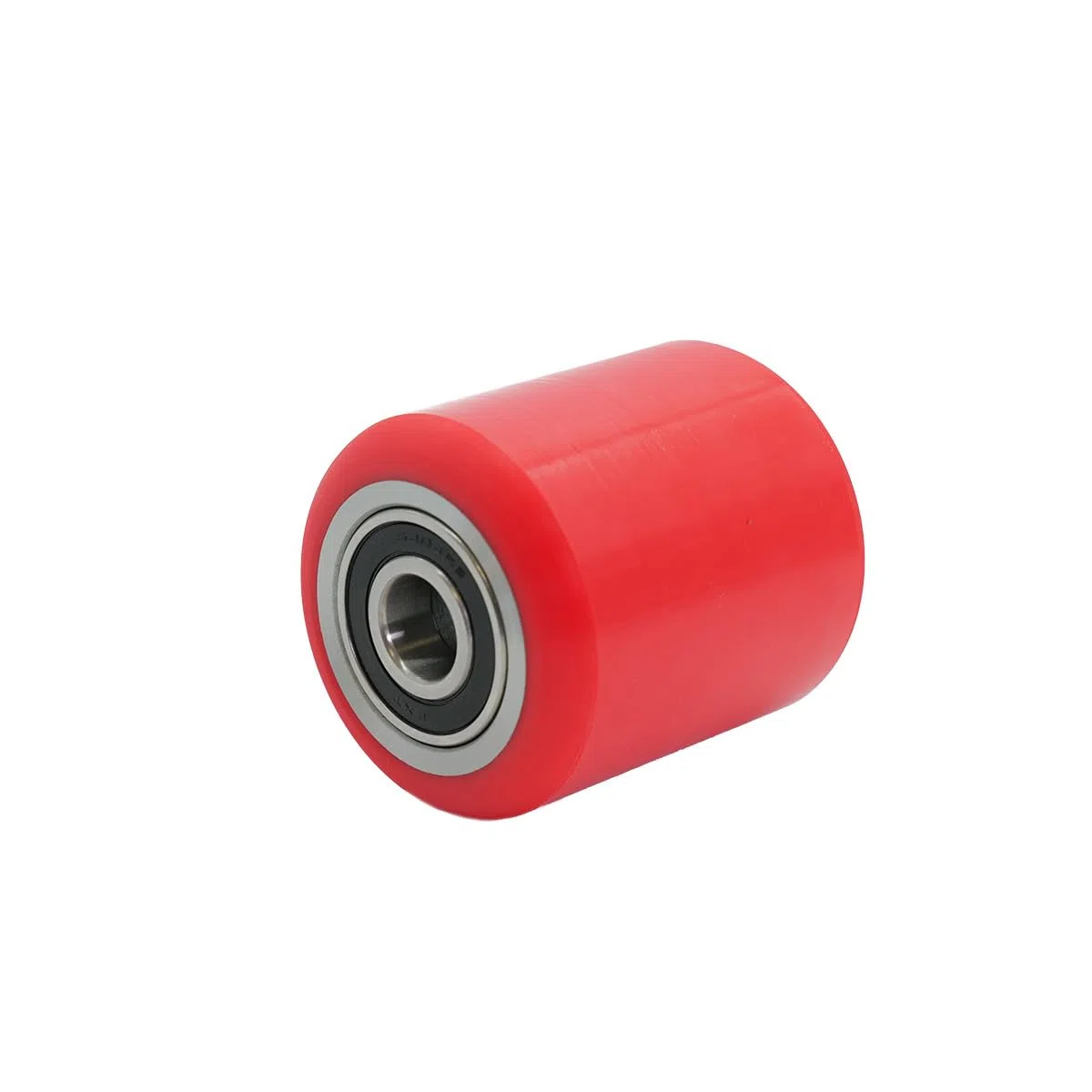 4er Set Hubwagenrollen Polyurethan 80 x 90 mm in rot – Achse 20 mm mit Kugellager | Ersatzrollen für Hubwagen & Gabelhubwagen | Verschleißfest & langlebig