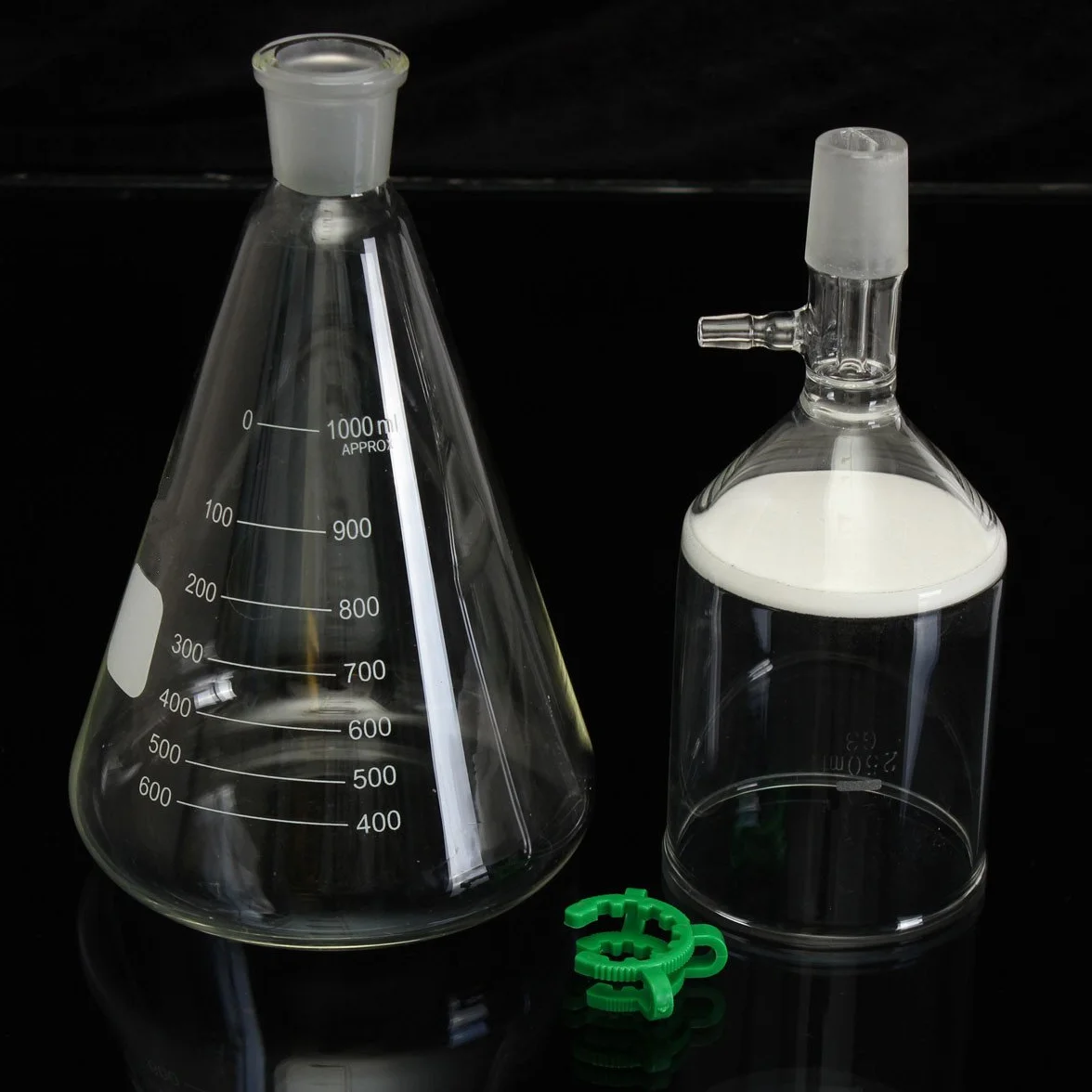 EsportsMJJ Glas Vakuum Saug Filter Kit 250Ml Buchner Trichter 1000Ml Konischer Kolben