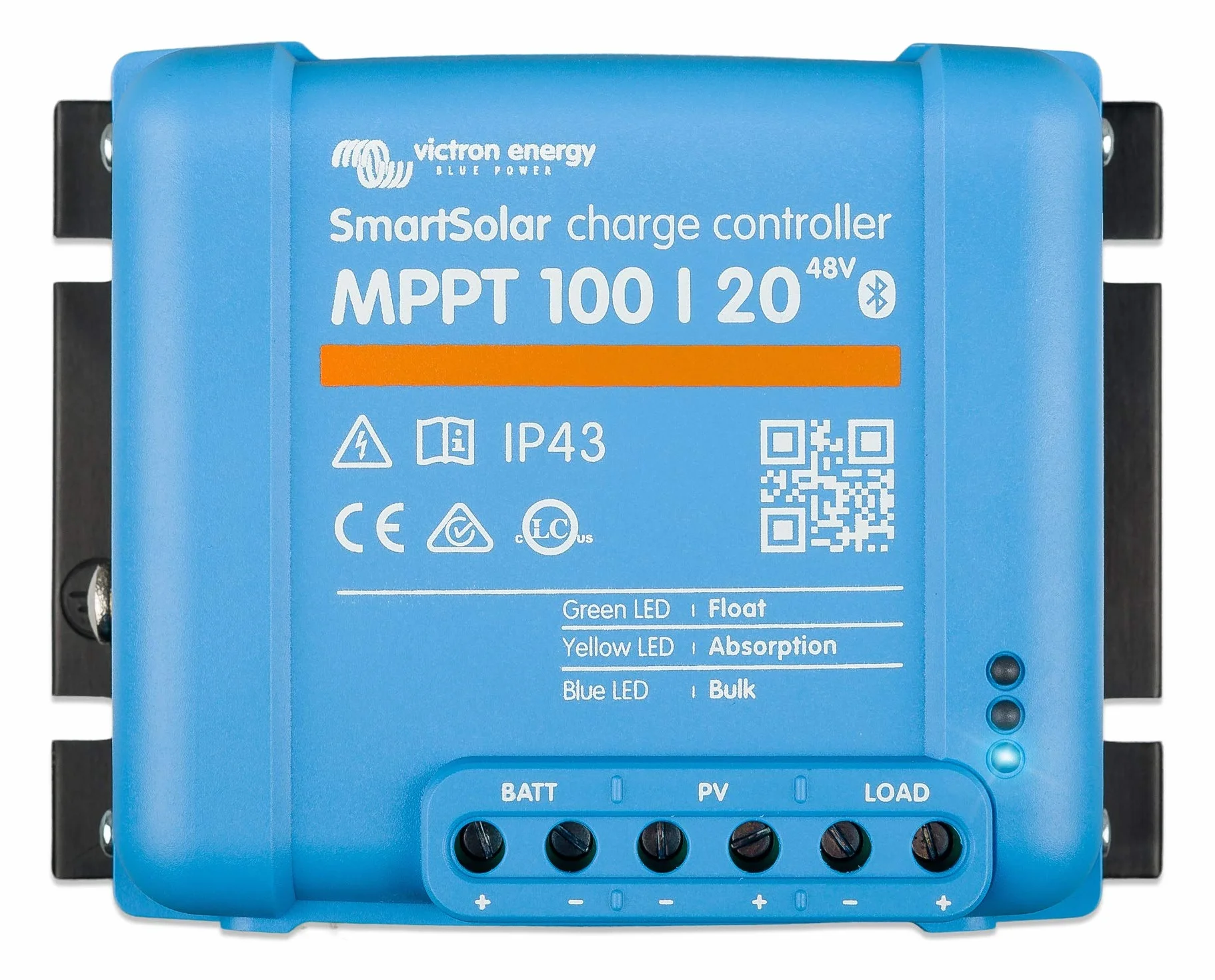 Victron Energy SmartSolar MPPT Laderegler 100/20-48 12V 24V 48V 20A Solarladeregler & enjoysolar 6mm² Batteriekabel Solarladeregler und Batterie mit Sicherung M8-Ringösen (15A 6mm² M8)
