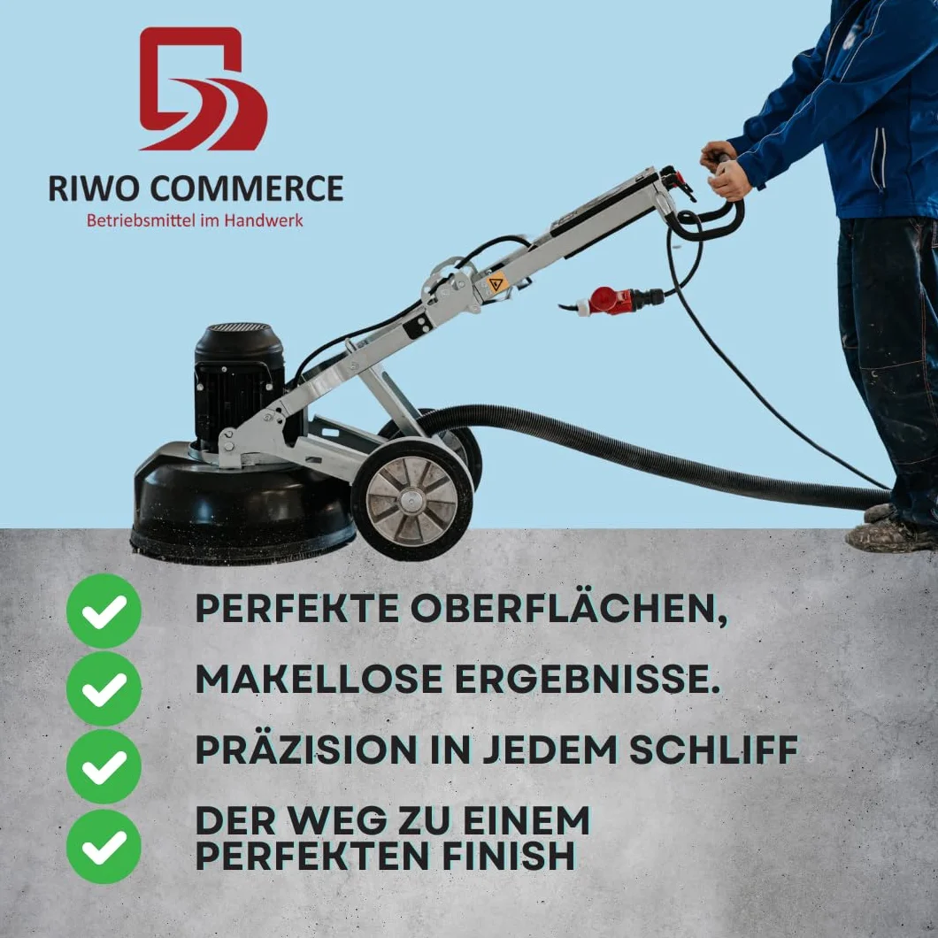 Siliziumkarbid Doppelschleifscheiben Ø 406 mm Treibteller für Schleifmaschine, Betonschleifer. Doppelseitiges Schleifpapier, ideal für Holz und Beton – Körnung 36, 20 Stück Schleifscheiben