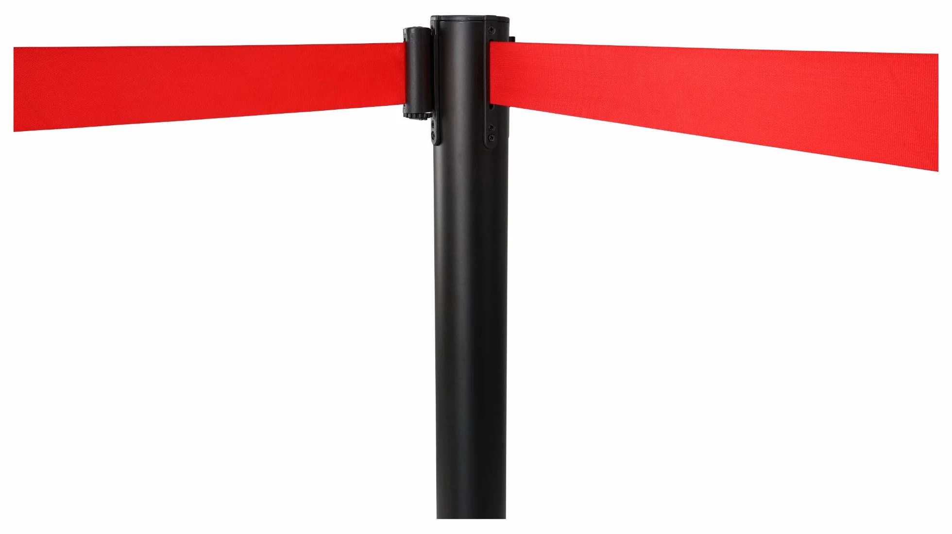 Stagecaptain PLS-200B Absperrständer Personenleitsystem 5 Paar (10 Stück Absperrpfosten, Hotel, Ausstellung, Flughafen, Vip, roter Teppich, Absperrband rot) schwarz