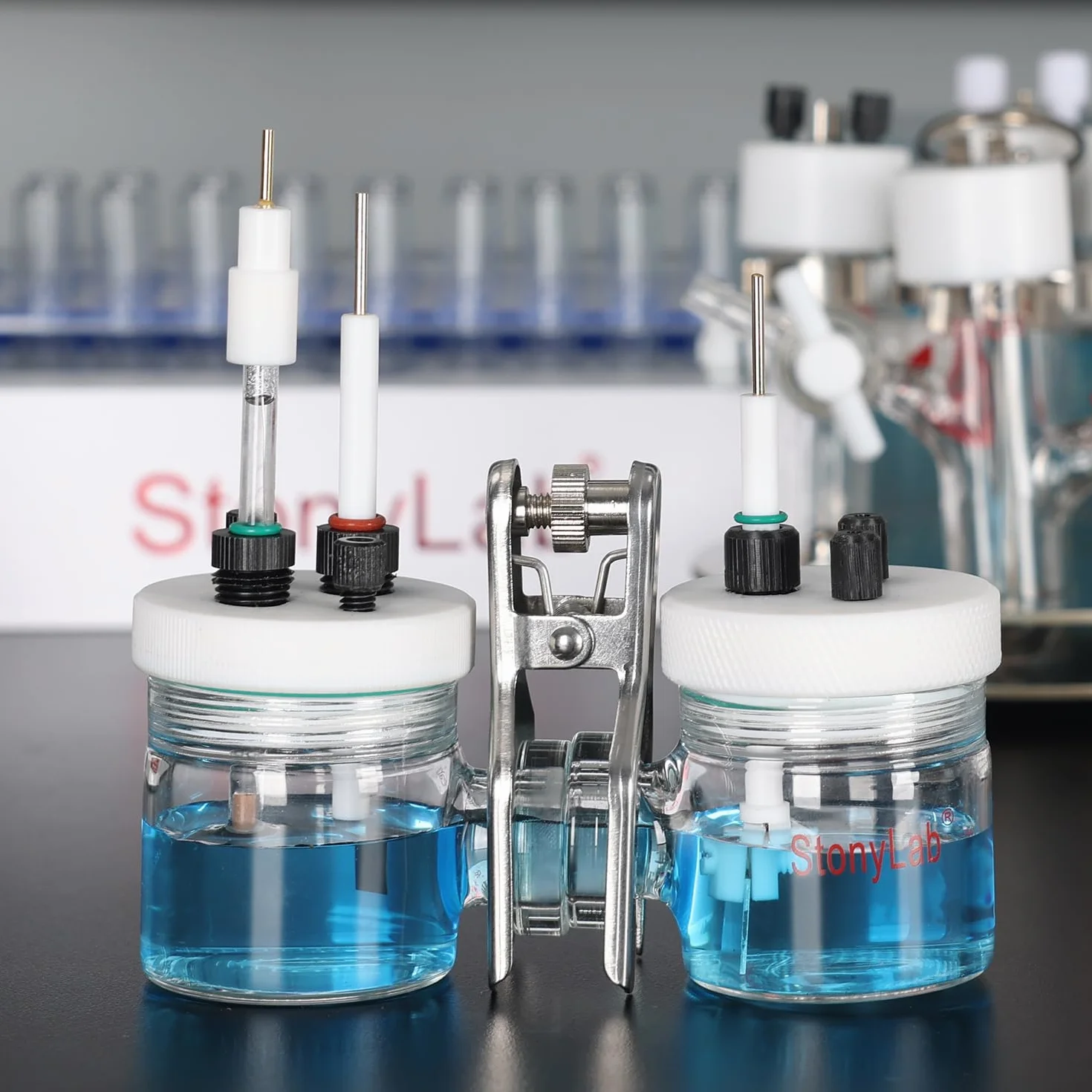 stonylab Silberchlorid-Referenzelektrode, Ag/AgCl Referenzelektrode, 6 x 65 mm Länge, Neutrale Elektrode für die meisten Elektrolysezellen
