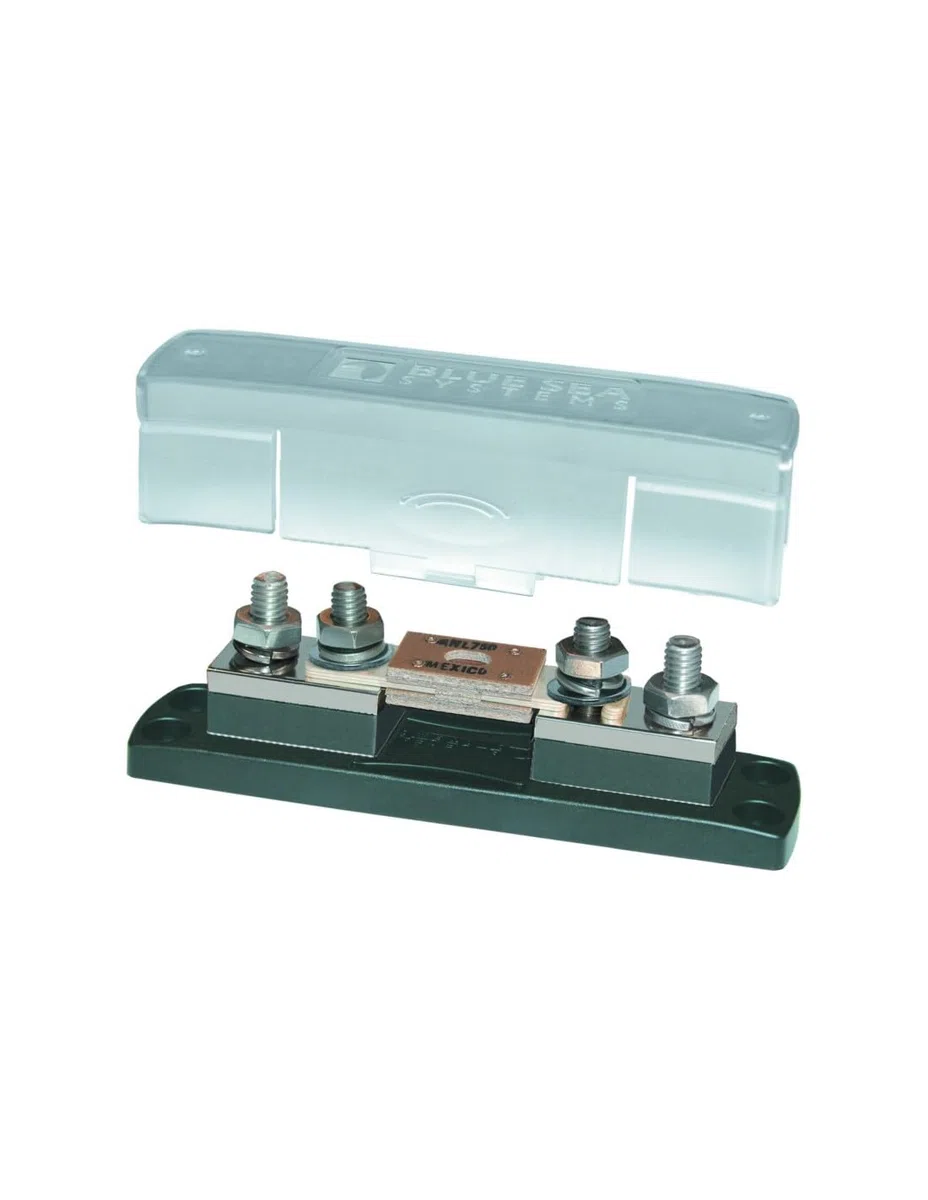 Blue Sea Systems 5503 ANL Sicherungsblock 35 A bis 750 A mit isolierender Abdeckung, 17,8 x 5,1 cm