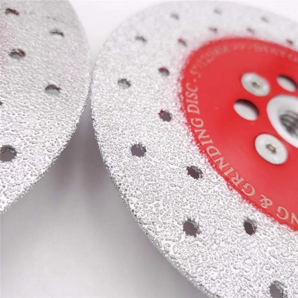 Doppelseitige vakuumgelöteten Diamant-Ausschnitt-Schleifscheibe M14 Gewindeschneid Shaping Polierstein Porzellan Räder Schleifscheibe (Color : 125mm, Size : 2pcs)
