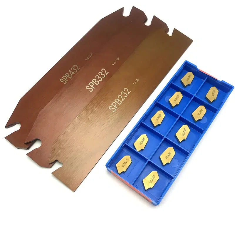 HADJIN SPB32-2 SPB32-3 SPB32-4 SPB26-2 SPB26-3 SPB26-4 +10 STÜCKE Einstecheinsätze SP200 SP300 SP400 Hartmetalleinsatz CNC SPB Schneidwerkzeug (Size : SPB26-2(SPB226), Color : SP200 NC3030)