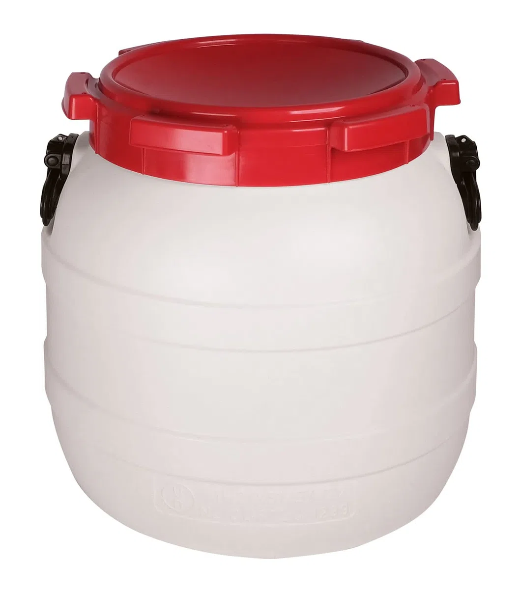 Kopp Verlag Weithalsfass | 42 Liter | ideal für die Krisenvorsorge | Plastikbehälter | für Lagerung | Universalfass | Wasserfass | mit Deckel | Tierfutterbehälter | Camping