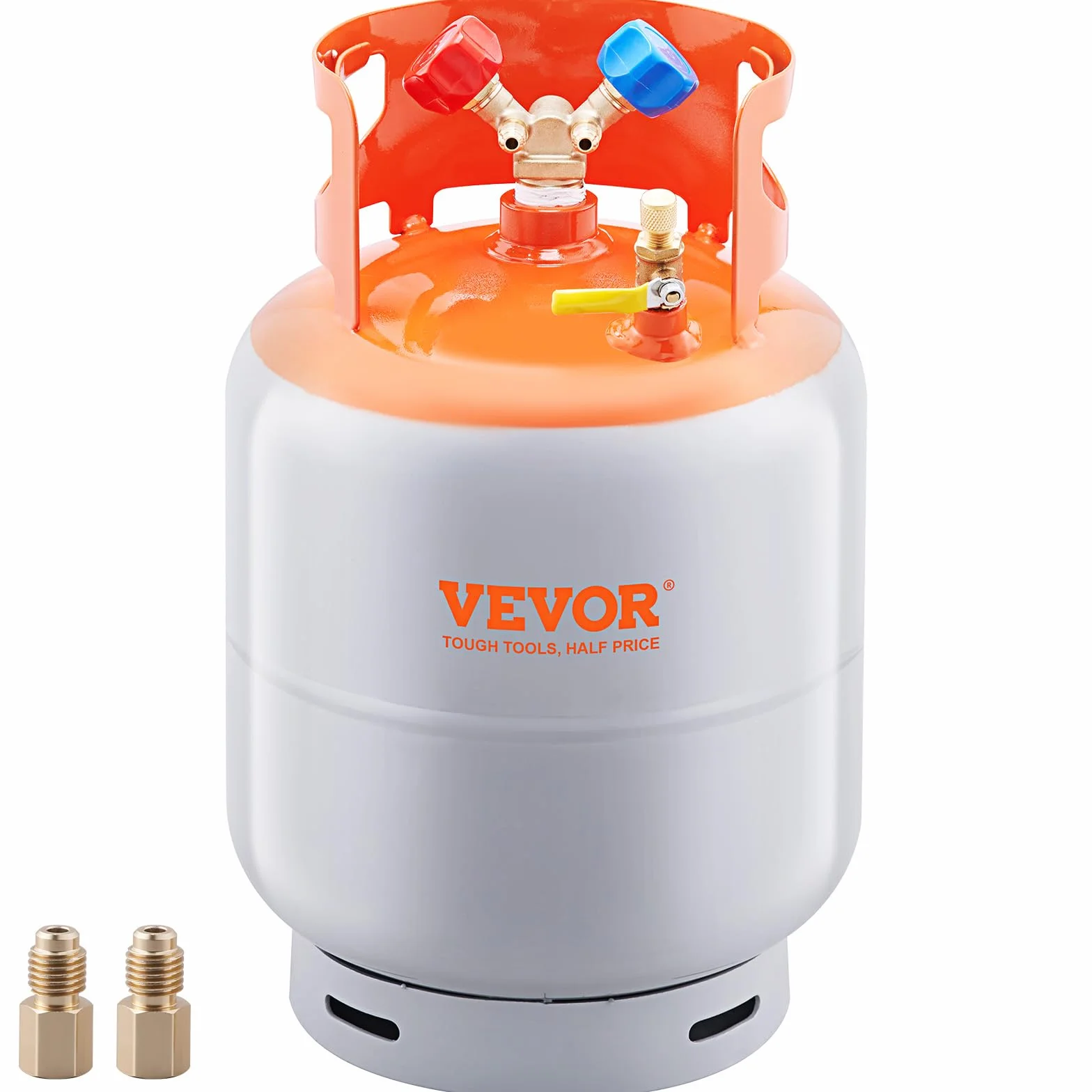 VEVOR Kältemittel-Rückgewinnungsbehälter, maximale Kapazität 13,6 kg, 400 PSI, Kältemittel-Gasrückgewinnungszylinder Φ250 x 390 mm, HP295 Stahl Kältemittel-Rückgewinnungsbehälter