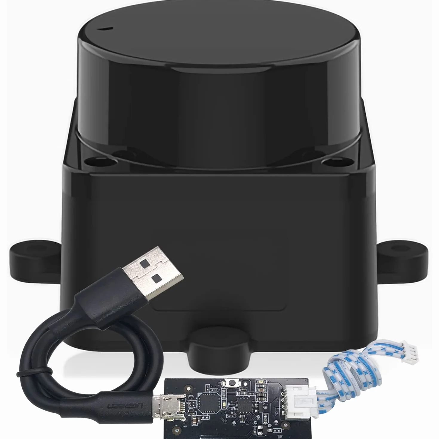 InnoMaker DTOF LiDAR Time-of-Flight Lidar STL-19P, 360-Grad omnidirektionale Laserabtastung, Blendfreie 60000 Lux, 5000 Hz Messfrequenz, 12 m Reichweitenradius, Unterstützt ROS/ROS2