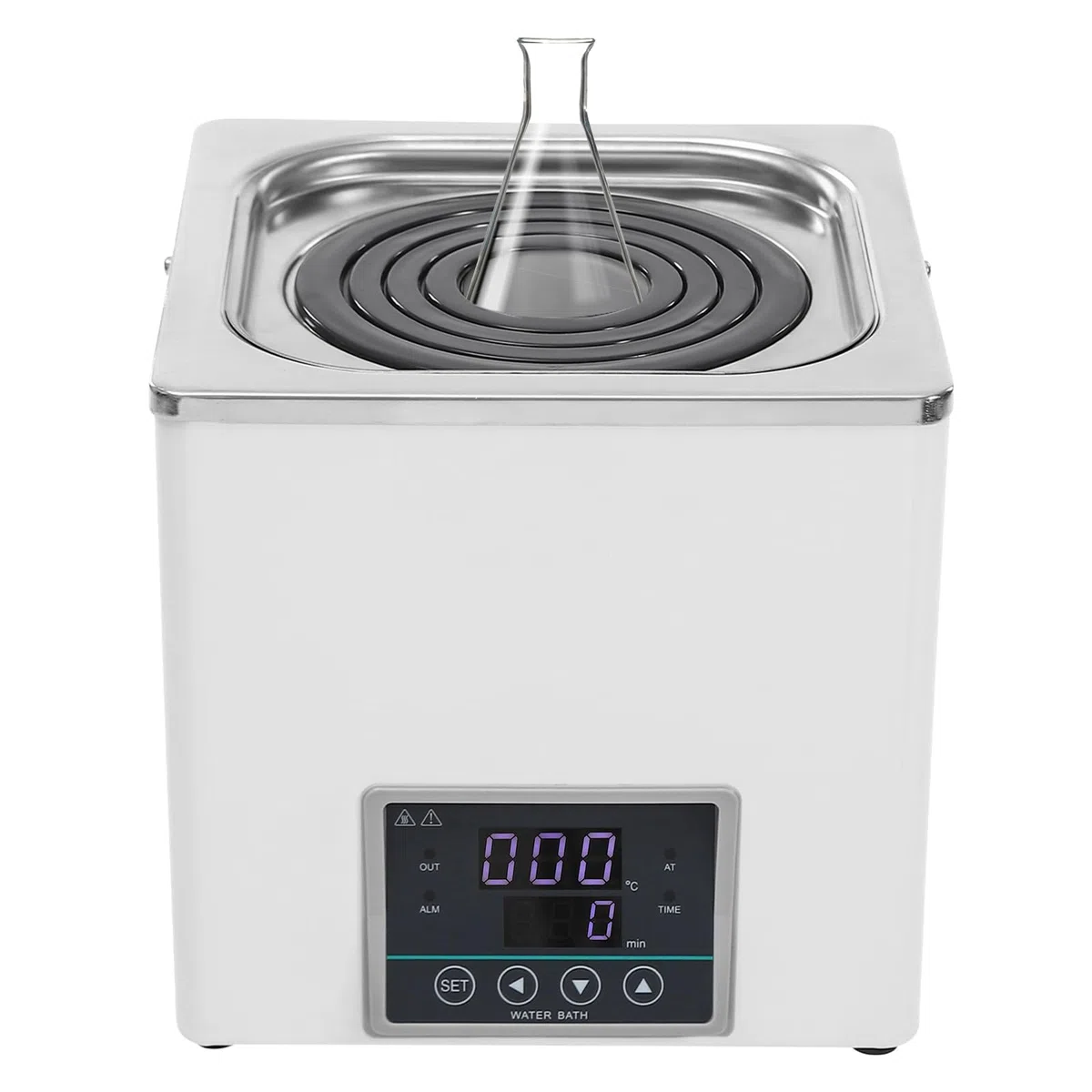 Thermostatisches Wasserbad digital 3L: 0-100℃, 24 * 24 * 24cm, LED-Anzeige, verstellbare Deckel, Laborwasserbad, Edelstahlfutter Digitale Wasserbadheizung für Labor