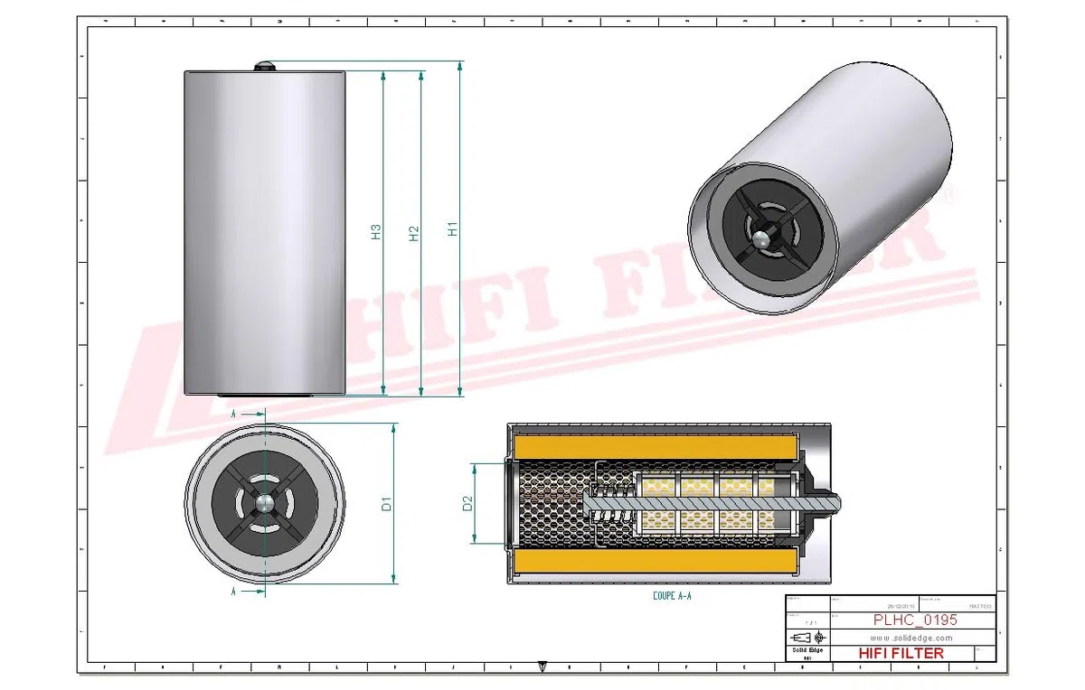 HIFI FILTER Hydraulikfilter SH 52452 kompatibel mit HY 10012, HY10012/K9.1234-52