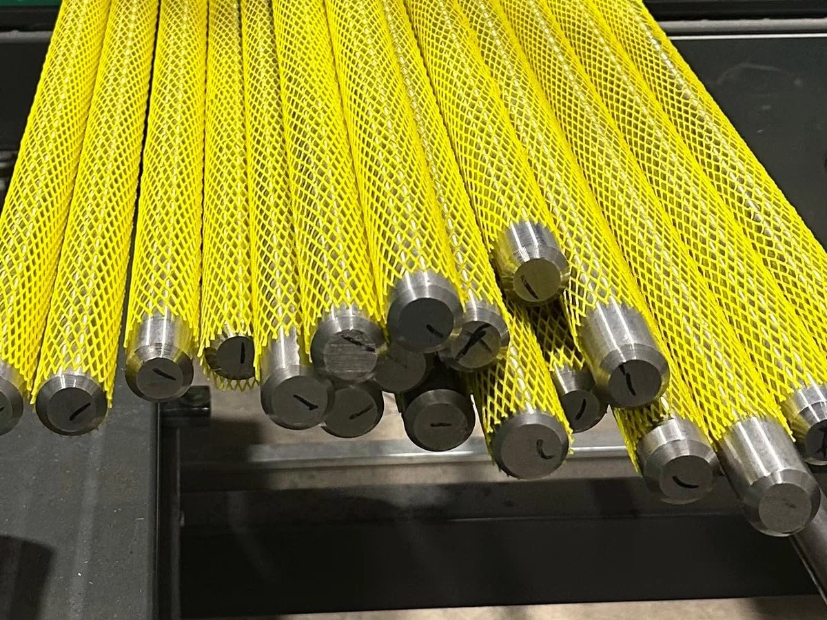 PWS Netzschlauch Ø25-50 mm, 200m, Gelb | Ausführung 29 g/m, Verpackungsnetz, Netzschutzschlauch, Oberflächenschutznetz