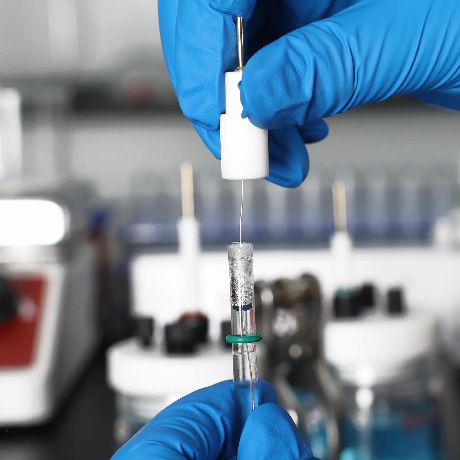 stonylab Silberchlorid-Referenzelektrode, Ag/AgCl Referenzelektrode, 6 x 65 mm Länge, Neutrale Elektrode für die meisten Elektrolysezellen