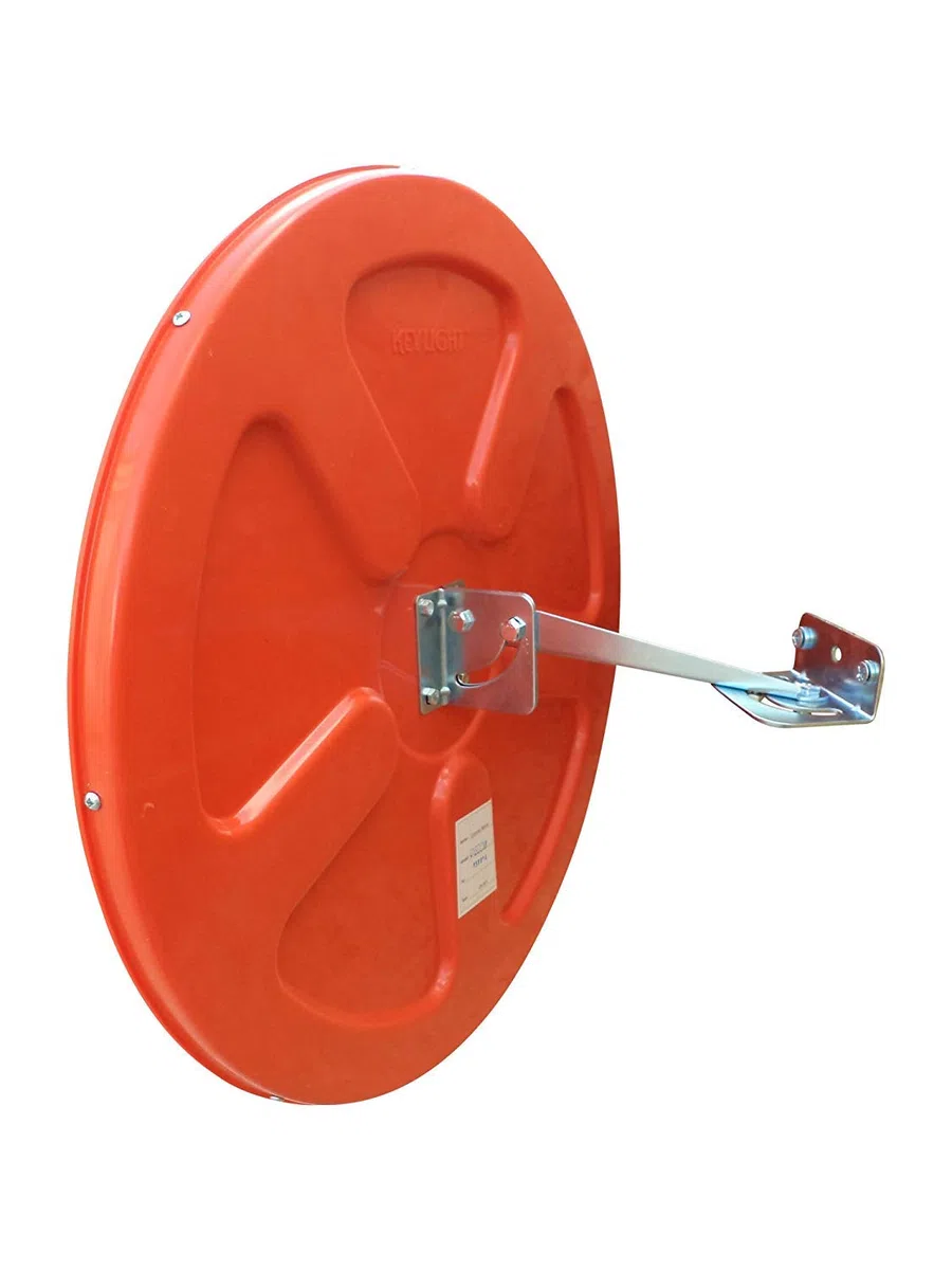 Konvexer Verkehrssicherheitsspiegel für Zufahrten, Lagerhäuser, Garagen und Geschäfte, Beseitigen Sie tote Winkel, im Innen- und Außenbereich (Durchmesser 60 cm, mit Wandhalterung)