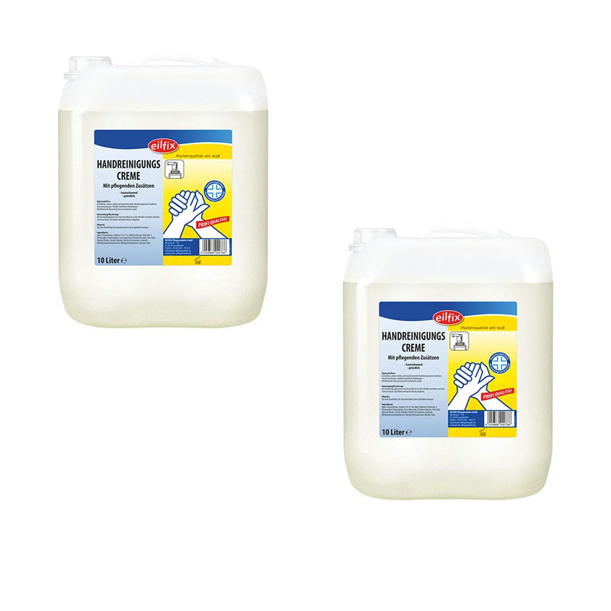 Becker Eilfix Handreinigungscreme mit PU-Reibemittel 2 x 10 Liter