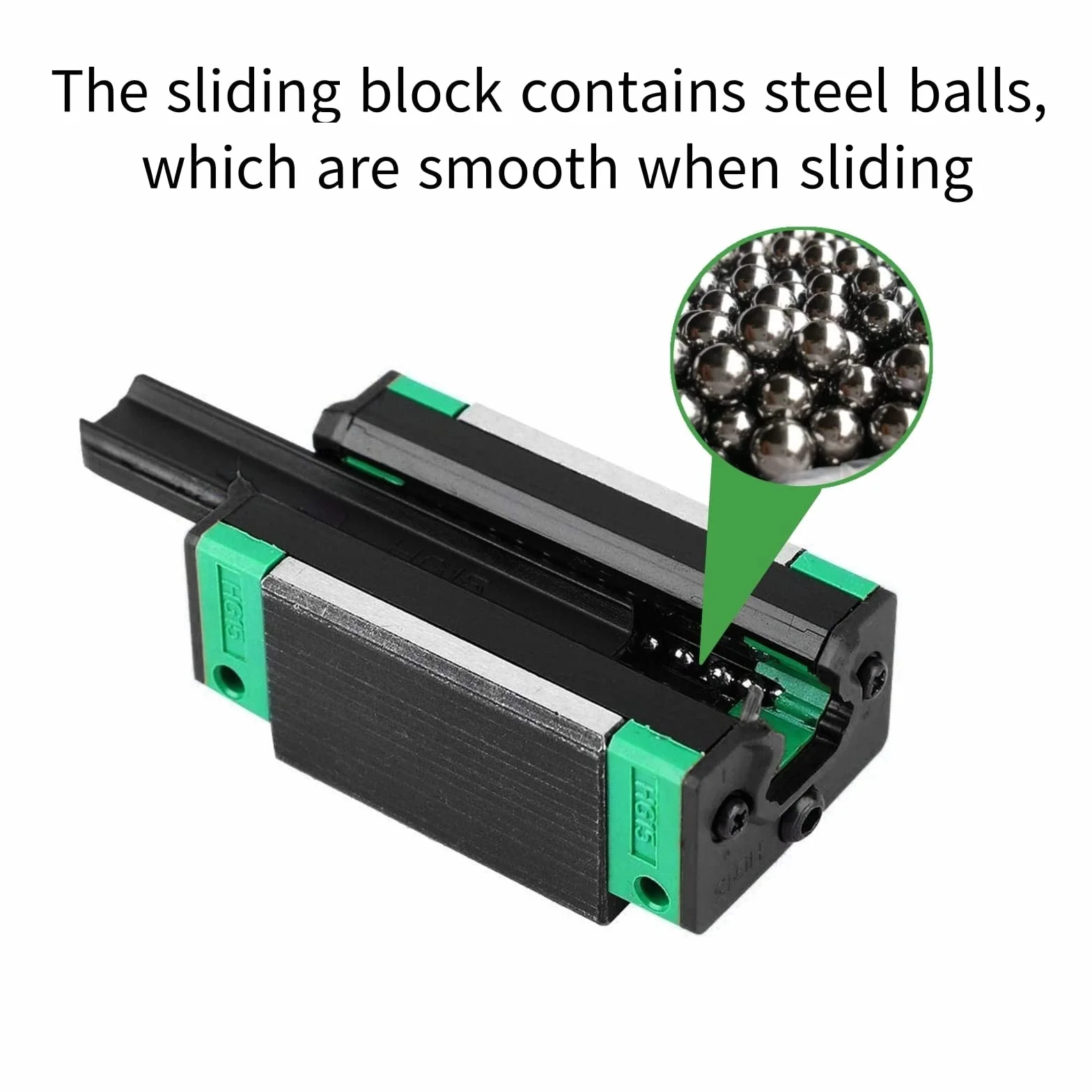 HGR15 1500mm Linearschiene 2 Stück Linearführung mit 4 Stück HGH15CA Schlittenschieberblock 15mm lineare Schiene Gleitset Set für DIY 3D-Drucker und CNC-Maschinen