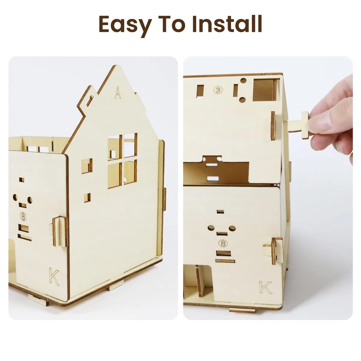KEYESTUDIO Fine Balsa Wood for BBC Microbit, Sheets Smooth Linden Wood Board for Crafts Projects, Model Making, exclude Microbit and Sensor Module