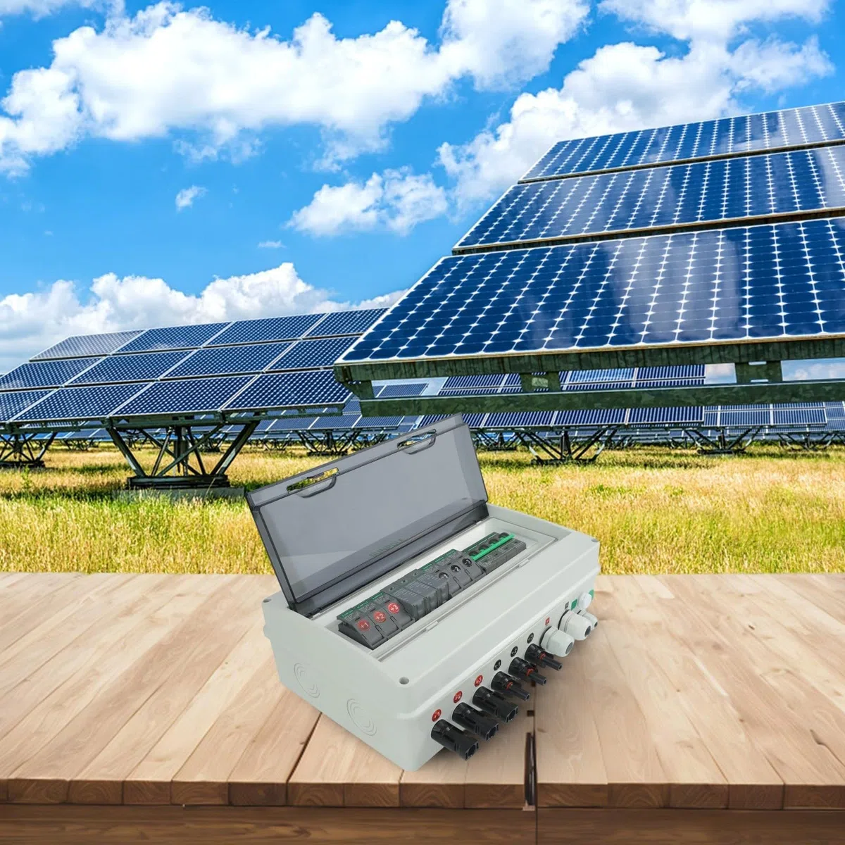 IP65 wasserdichte 3-in-1-Out-1000 V DC PV-Kombinator-Box, für Solarmodul-Schutz in Wohndächern