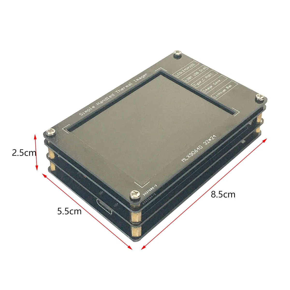 Infrared Thermal Camera Imager Detector Portable 2.8 Inch LCD Screen Tempearture Picture Storage