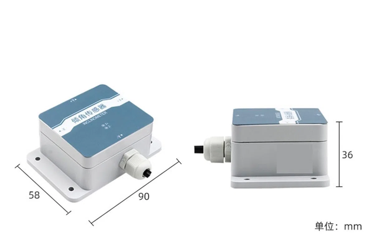 RS485 Non-Contact Industrial Tilt Sensor Digital Crane Six axis Angle Inclination Sensor for Solar Tracking System(0-10V Double axis)