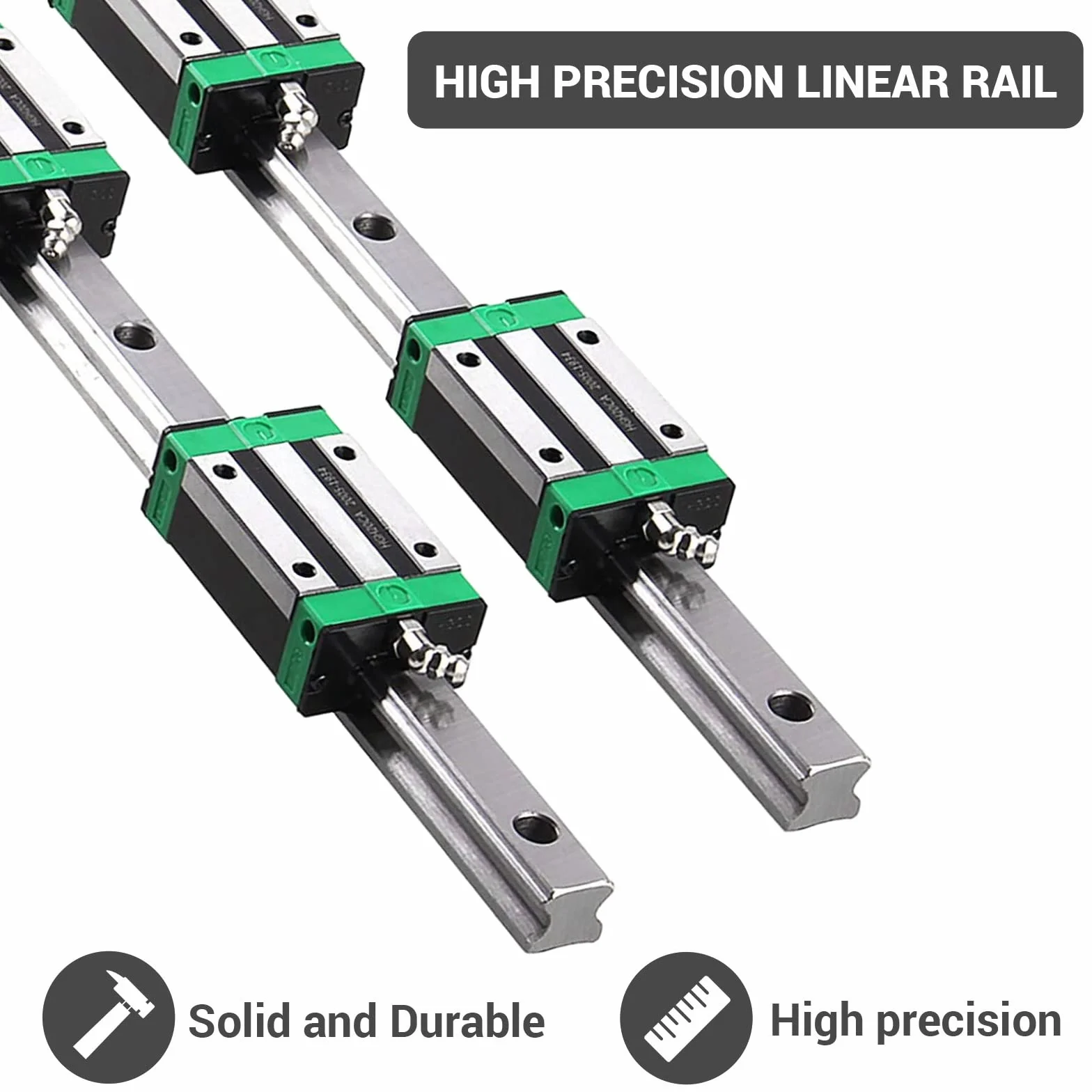 HGR15 1500mm Linearschiene 2 Stück Linearführung mit 4 Stück HGH15CA Schlittenschieberblock 15mm lineare Schiene Gleitset Set für DIY 3D-Drucker und CNC-Maschinen