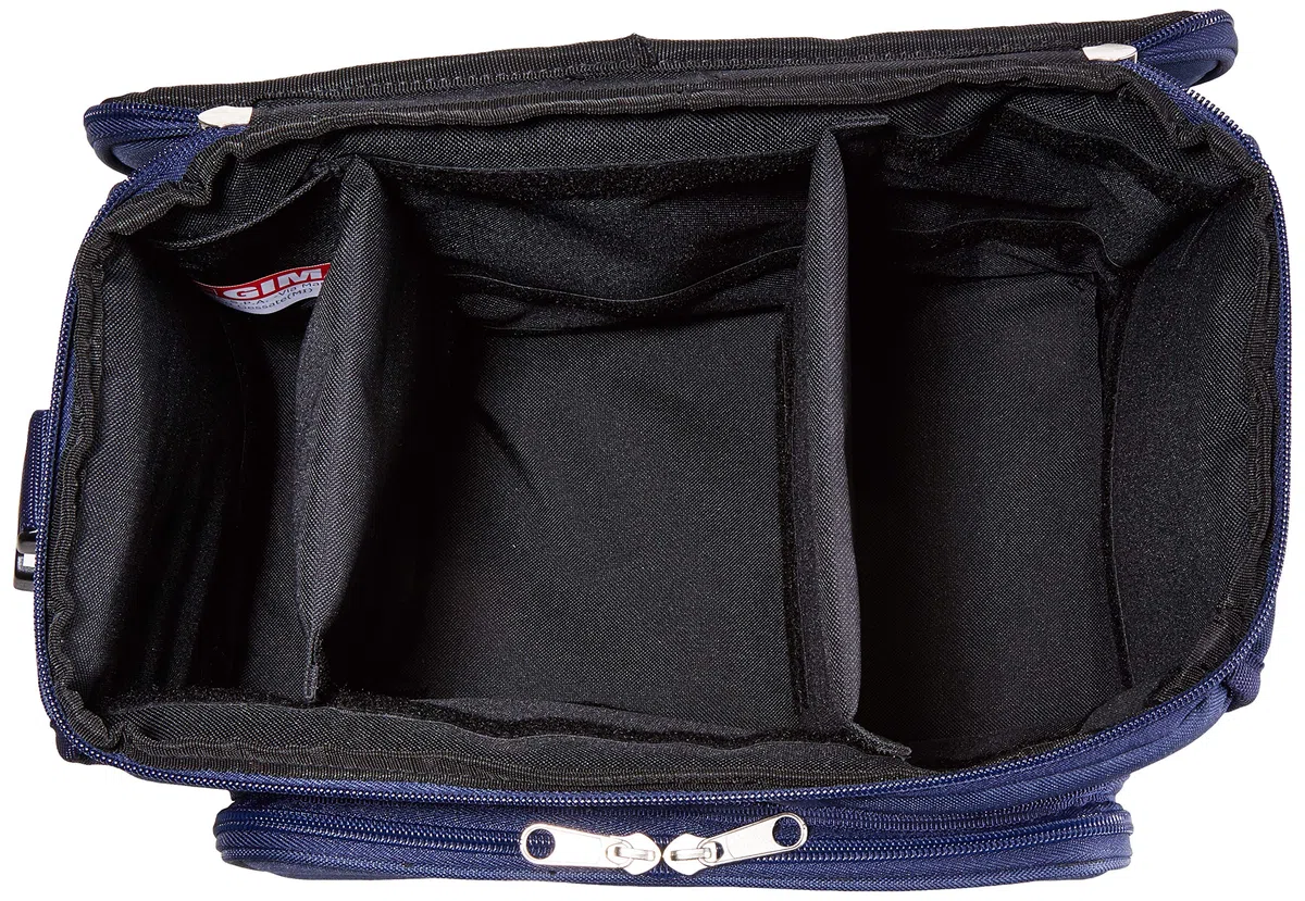 Gima - Leere Arzttasche Utility für medizinisches Personal, Halter für medizinische und Instrumente, wasserdichtes Polyester, Trennwände, Taschen, Gummibänder, abnehmbare Tasche, Blau, 36x22x25 cm