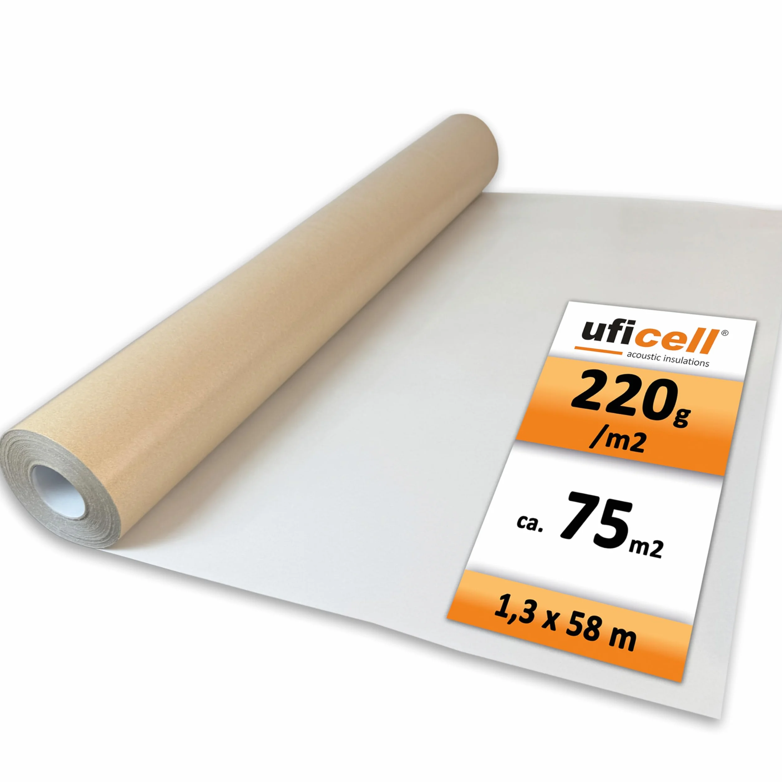 uficell® Milchtütenpapier Basic Flächengewicht: ca. 220 g/m² | Format: ca.1,30 m x 58 lfm/Rolle Rollengröße: ca. 75 m²