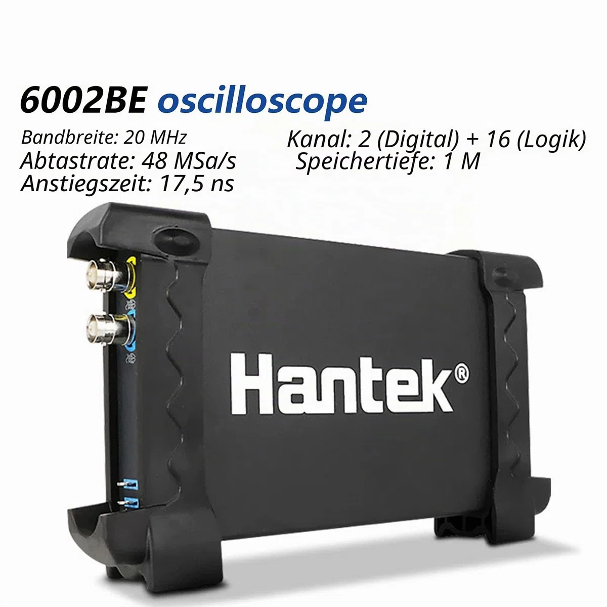 Hantek 6022BE 2-Kanal-USB-Digital-Speicher-Oszilloskop, 20 MHz, PC-basiert, 48 MSa/s