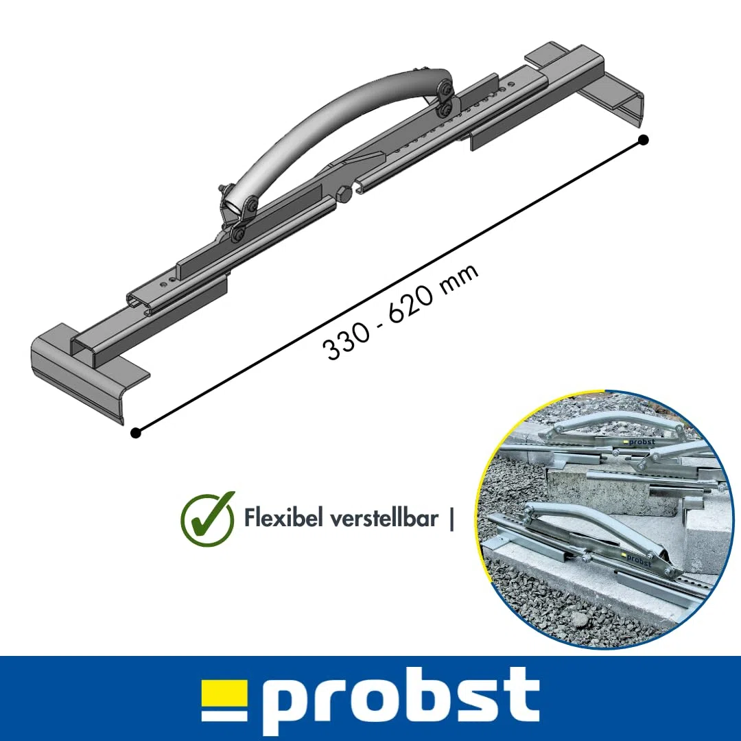 PROBST Plattenheber PPH 33/62 | Für Platten 33-62 cm | Profi-Werkzeug für fugenloses Verlegen von Gehwegplatten | Direkt loslegen