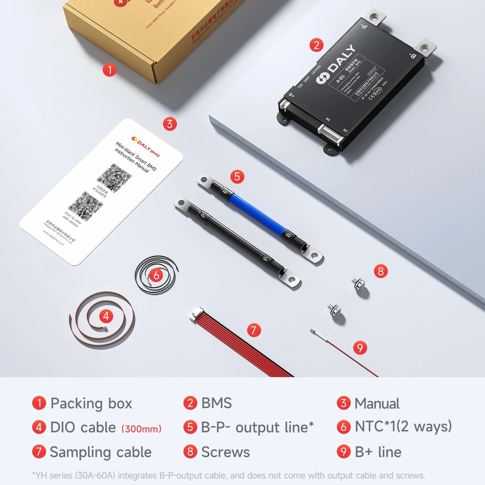 DALY BMS 60A 7S-17S 24V-60V - Smart integrierte Bluetooth Überwachung Lithium Batterieschutz LiFePO4 Li-Ionen LTO für E-Bikes Roller