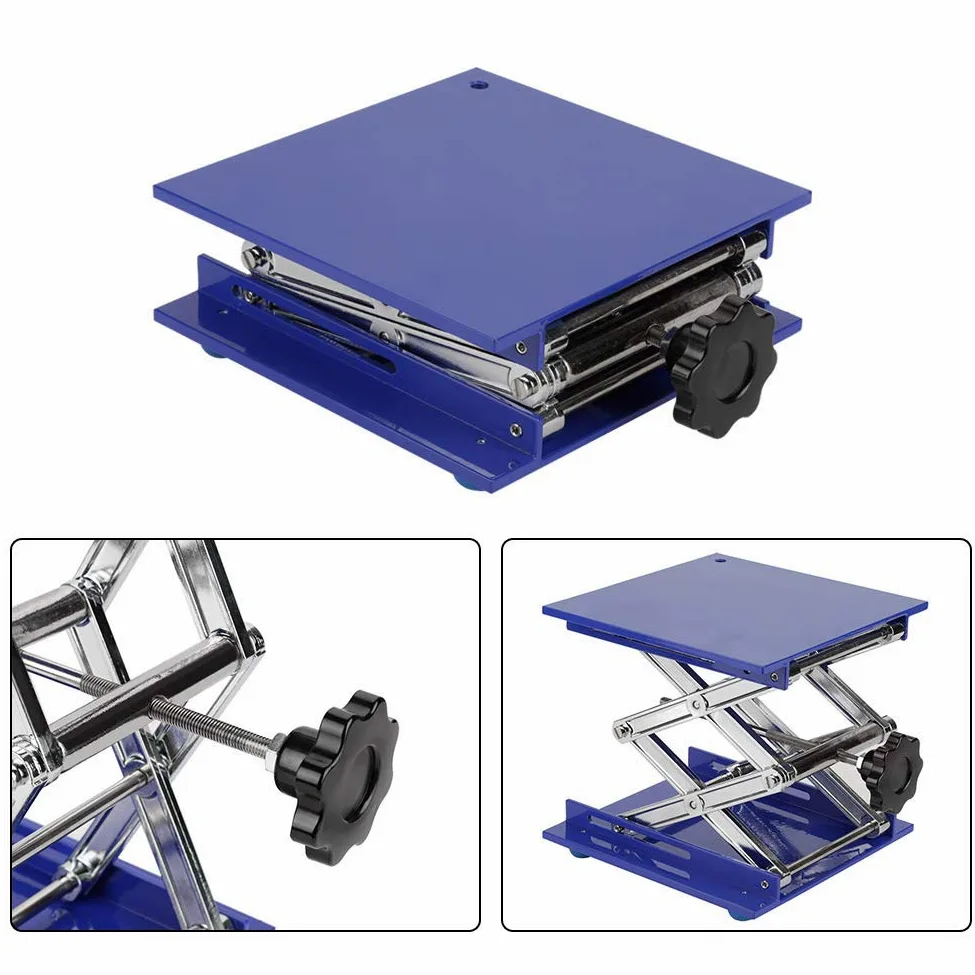 Hebebühne, Aluminiumoxid-Labor-Hebebühnen-Stand-Scheren-Gestell 200 * 200 * 280mm