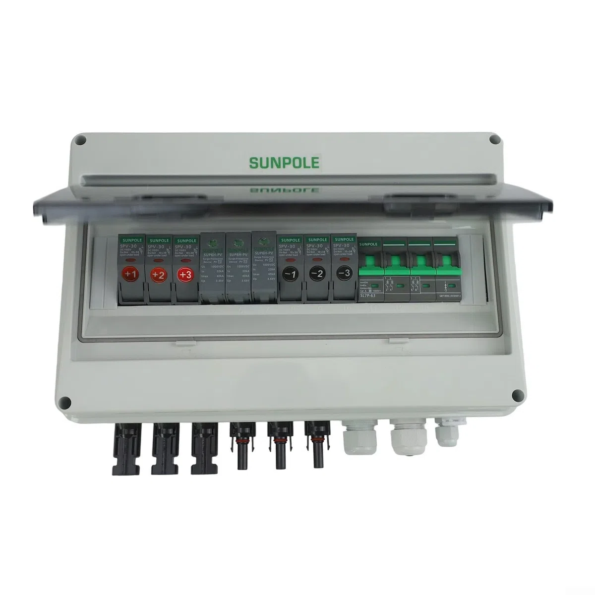 3 In 1 Out 1000 V Solar PV Combiner Box für Schutz, IP65 wasserdicht, DC-Verbindungskasten für Photovoltaik-Anlagen im Außenbereich