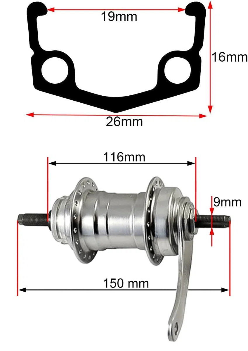 XB3 28 Zoll Laufrad Hinterrad Kastenfelge Rücktritt Bremse 1 Gang
