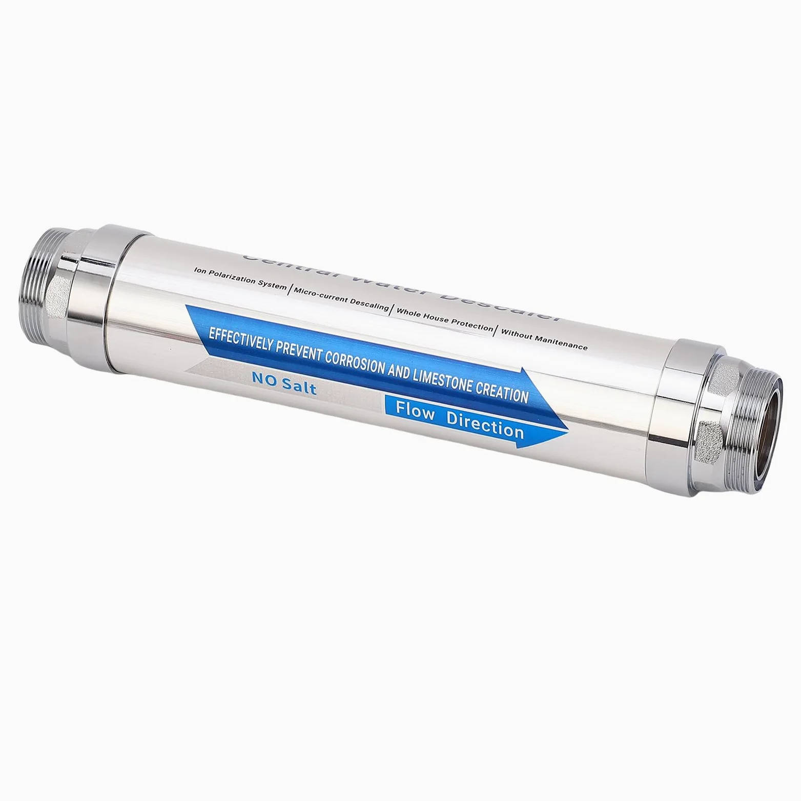 Salzfreier Wasserenthärter, Magnetisches Wasserentkalkungssystem aus Edelstahl für Rohre und Heizungen, Kalkschutz bei 32 Bis 212 Fahrenheit (3/4 Zoll (DN20))