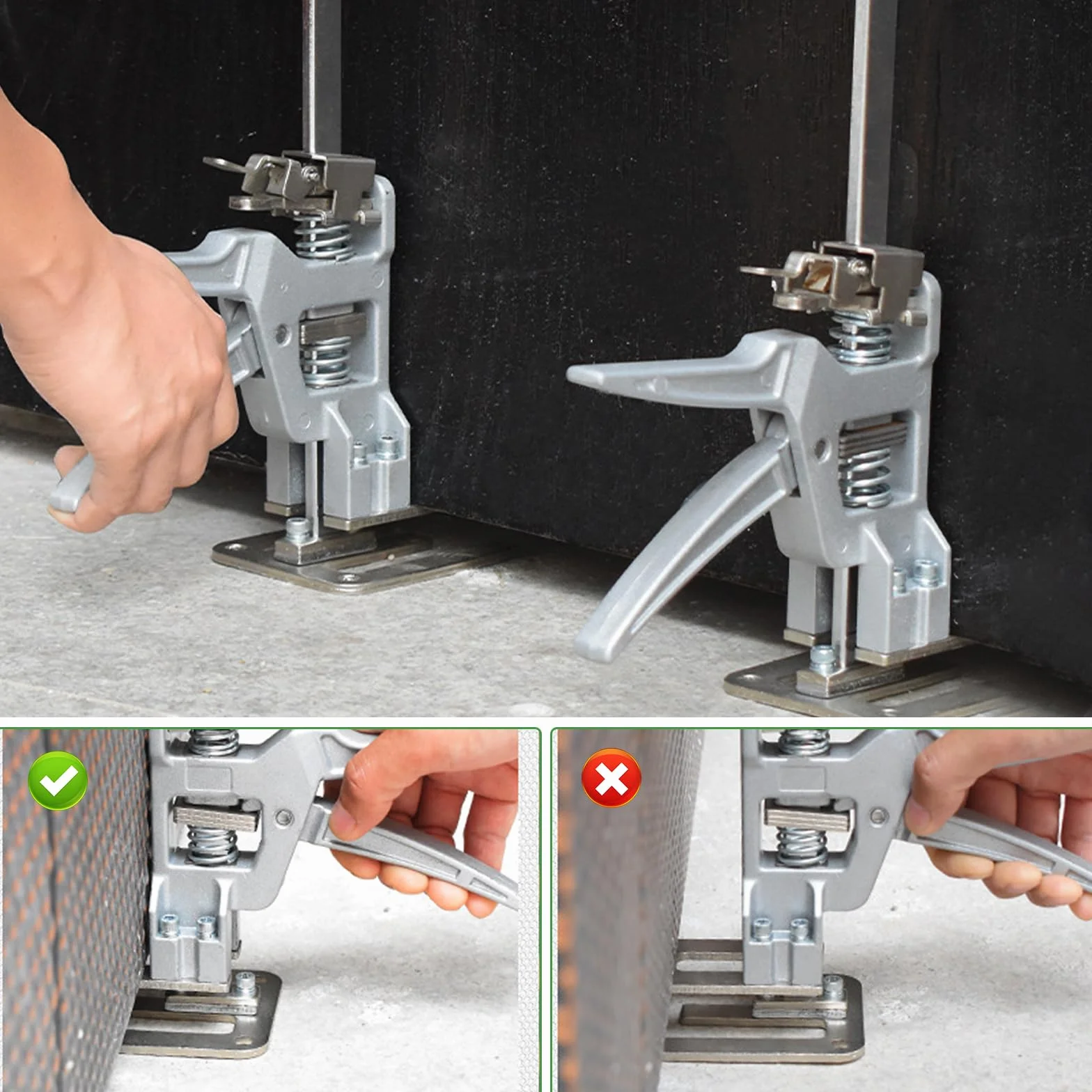 Arbeitssparender Arm, 2 Stück Arm Handwerkzeugheber mit Skala, Bis Zu 400KG Fliesenheber Hebewerkzeug, Multifunktional, Höhenverstellung, Hebevorrichtung für Türen, Möbel, Schrank, Board-Heber