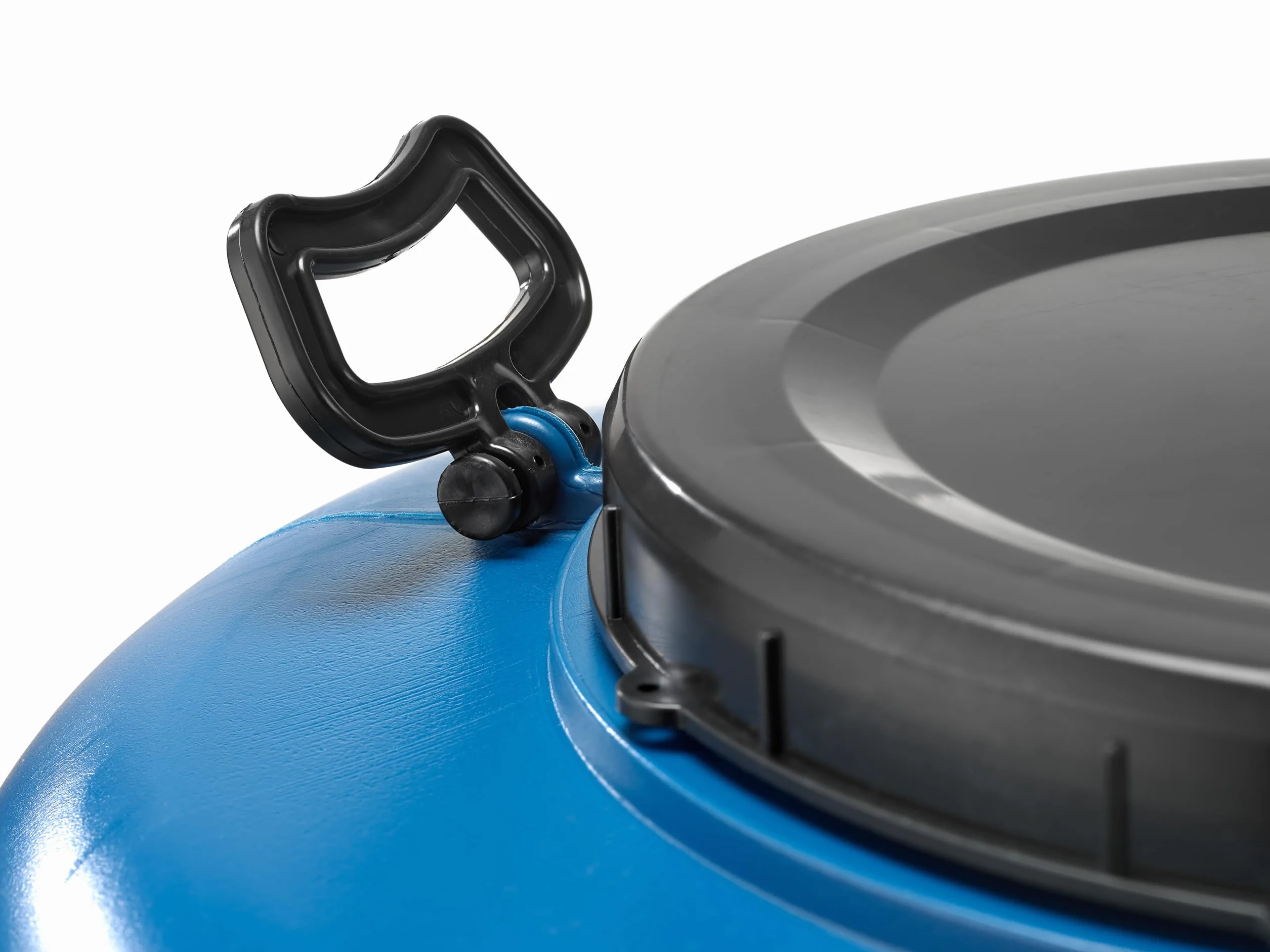 F & R Regentonne 200l mit Griffen und Auslaufhahn mit Deckel HDPE lebensmittelecht Stabiler Wasserbehälter Regenfass Wassertank Garten Frischwassertank
