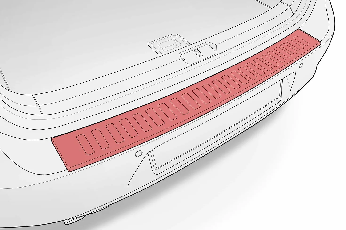 tuning-art L465 Edelstahl Ladekantenschutz passend für VW Tiguan 2 und Allspace 2016-2024 Pulverbeschichtet